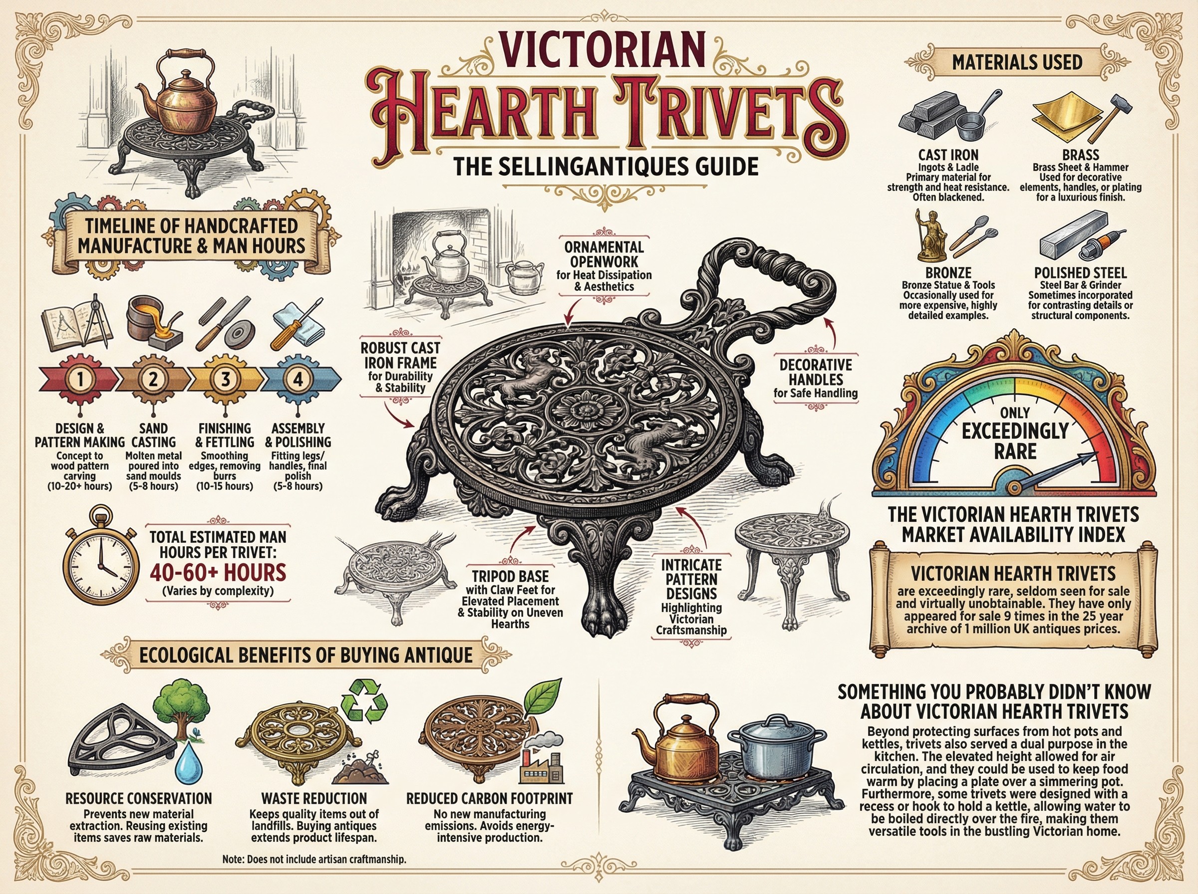 Victorian Hearth Trivets Guide Infographic