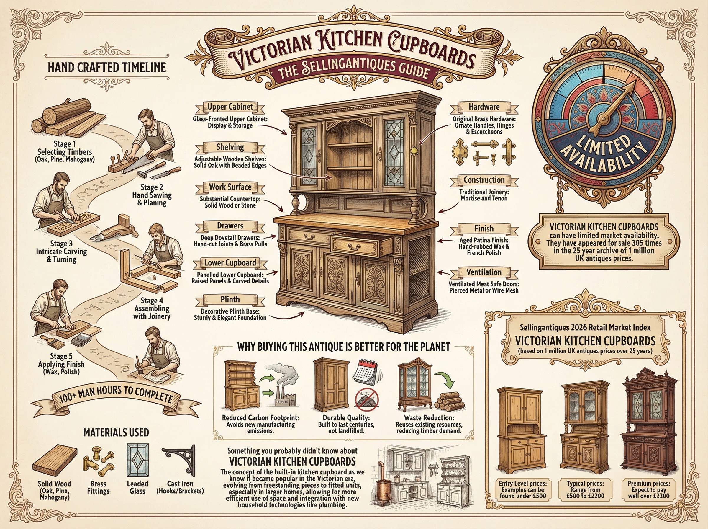 Victorian Kitchen Cupboards Guide Infographic