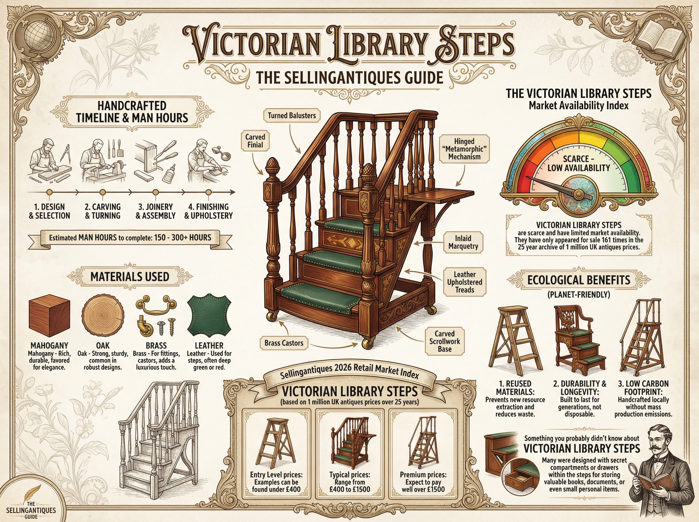 Victorian Library Steps Guide Infographic