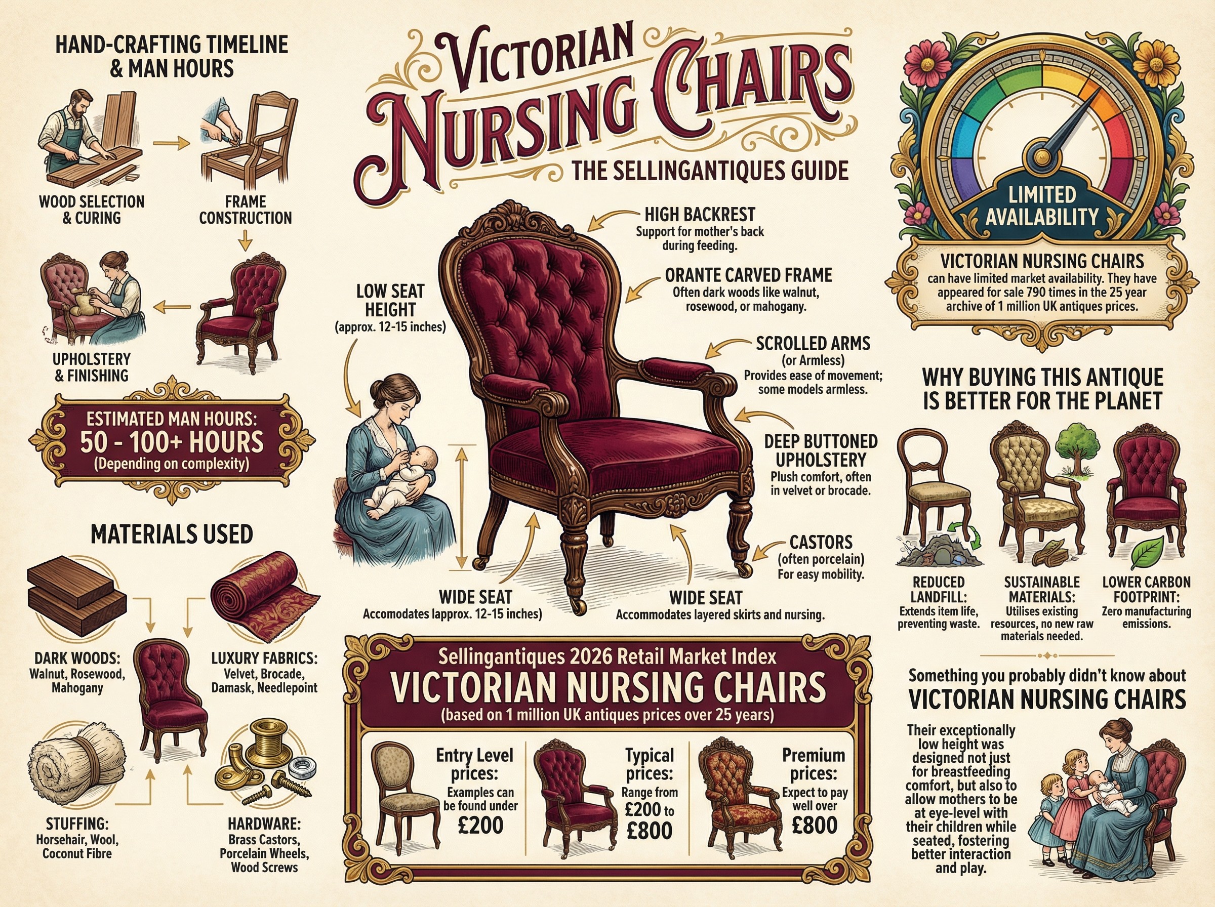 Victorian Nursing Chairs Guide Infographic