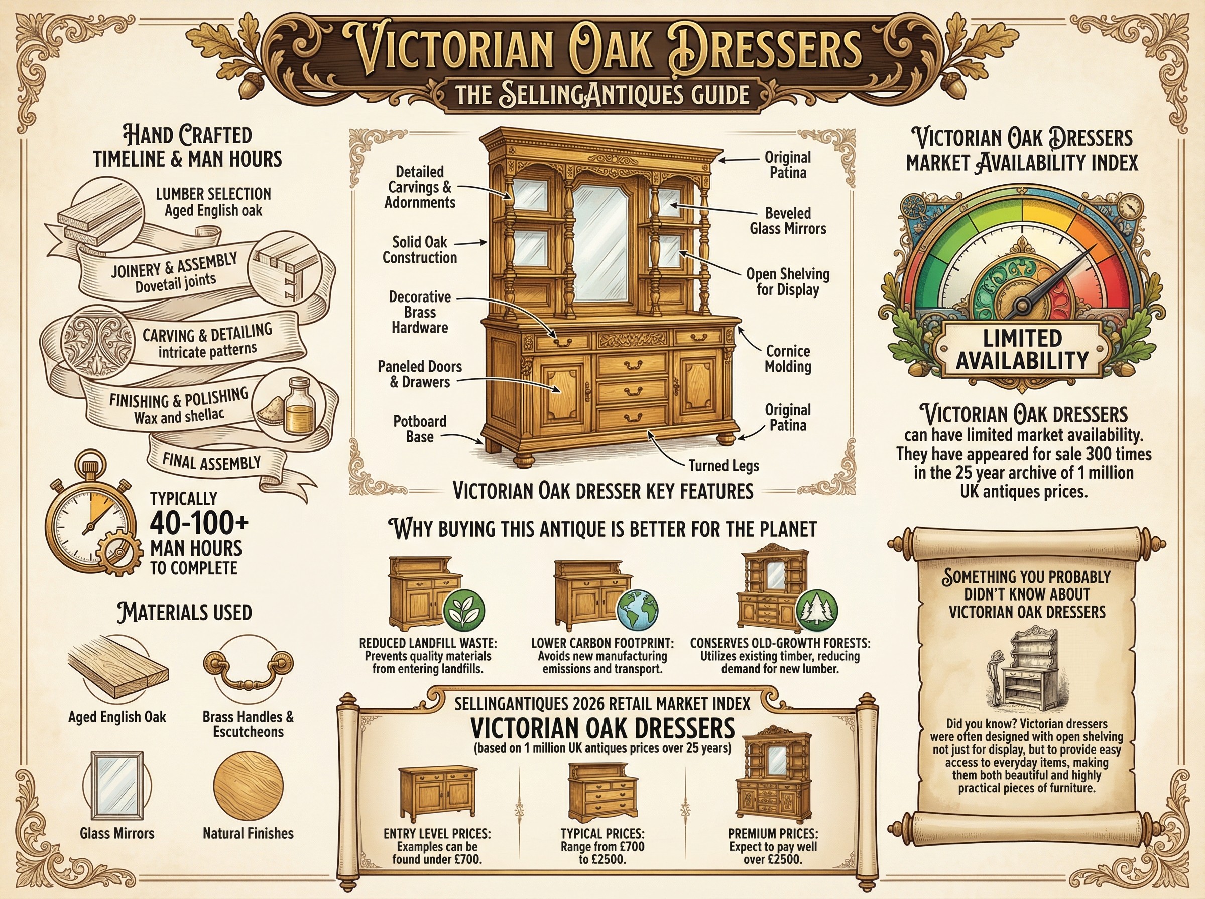 Victorian Oak Dressers Guide Infographic