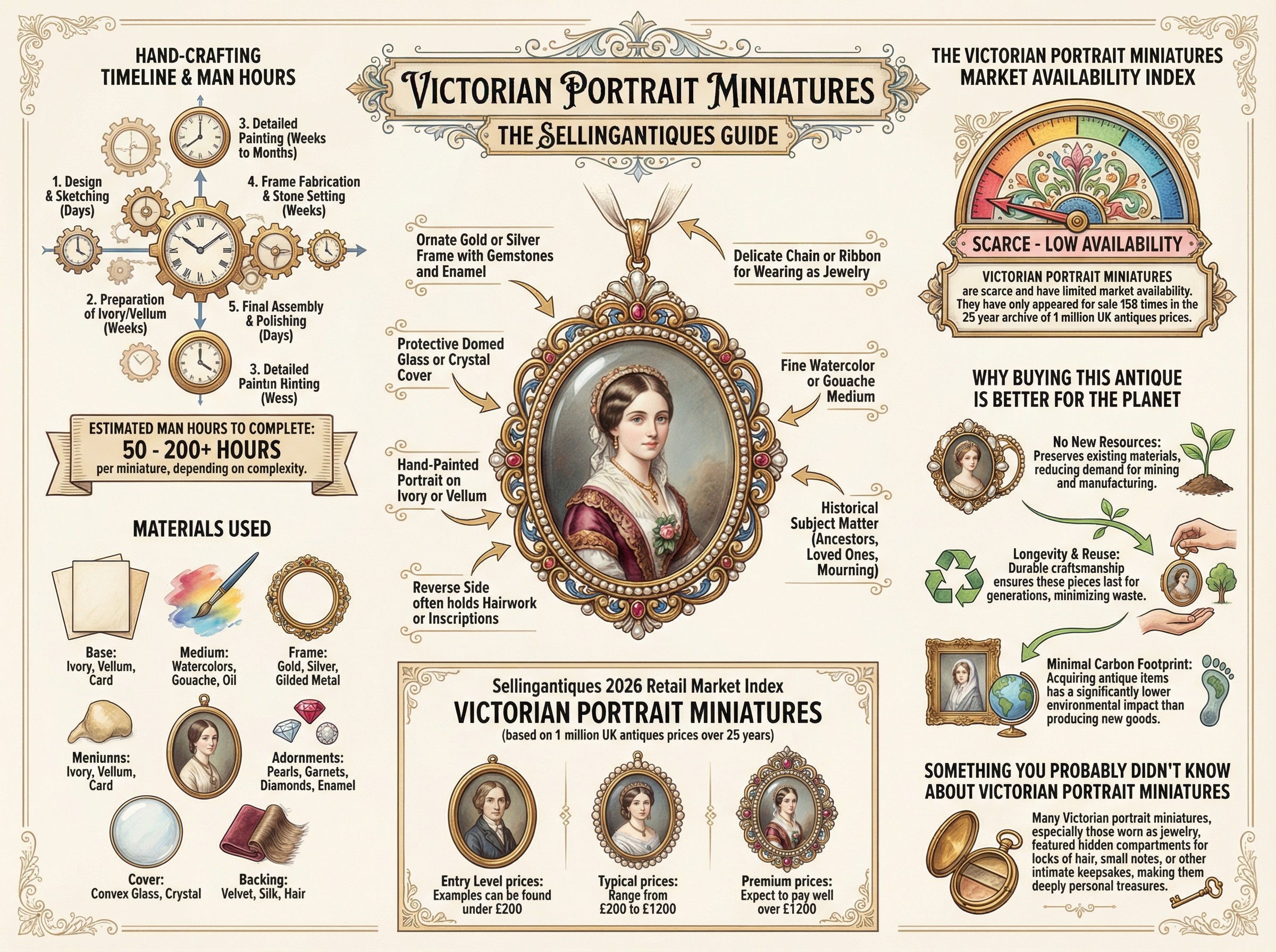 Victorian Portrait Miniatures Guide Infographic