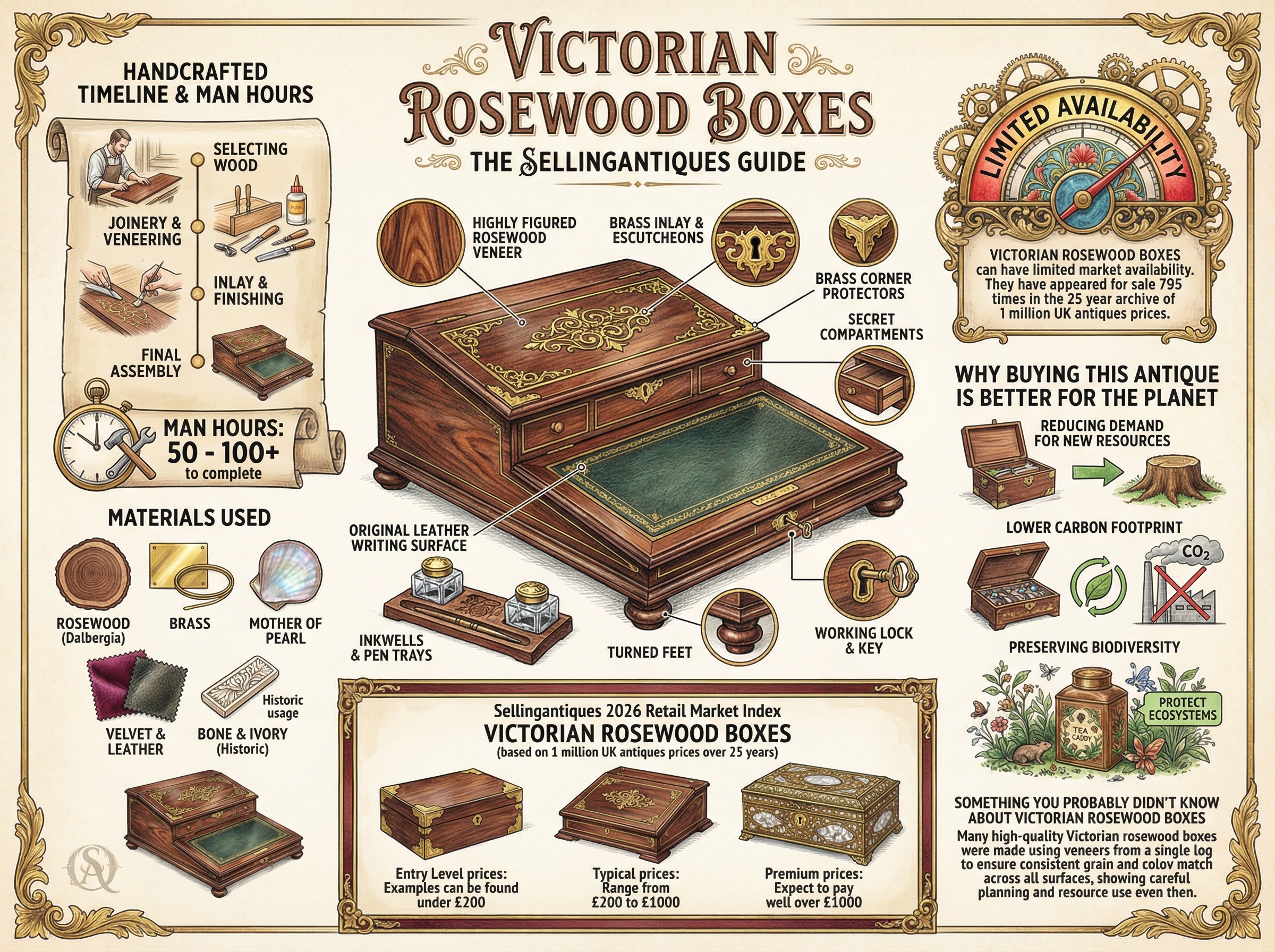 Victorian Rosewood Boxes Guide Infographic
