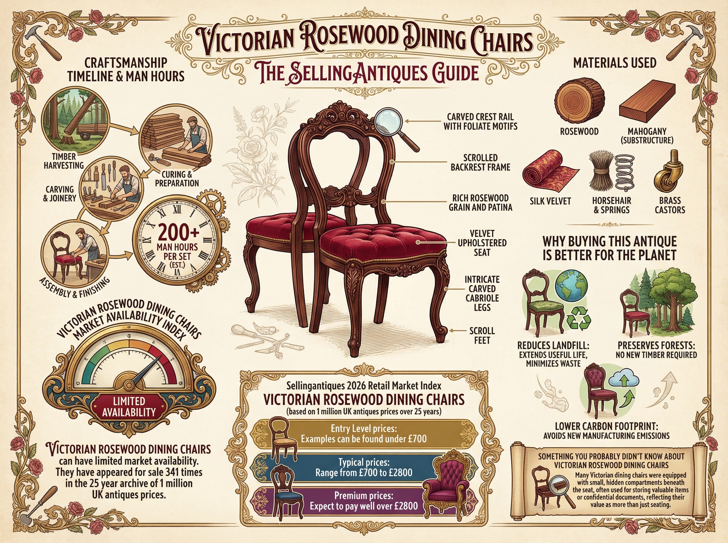 Victorian Rosewood Dining Chairs Guide Infographic