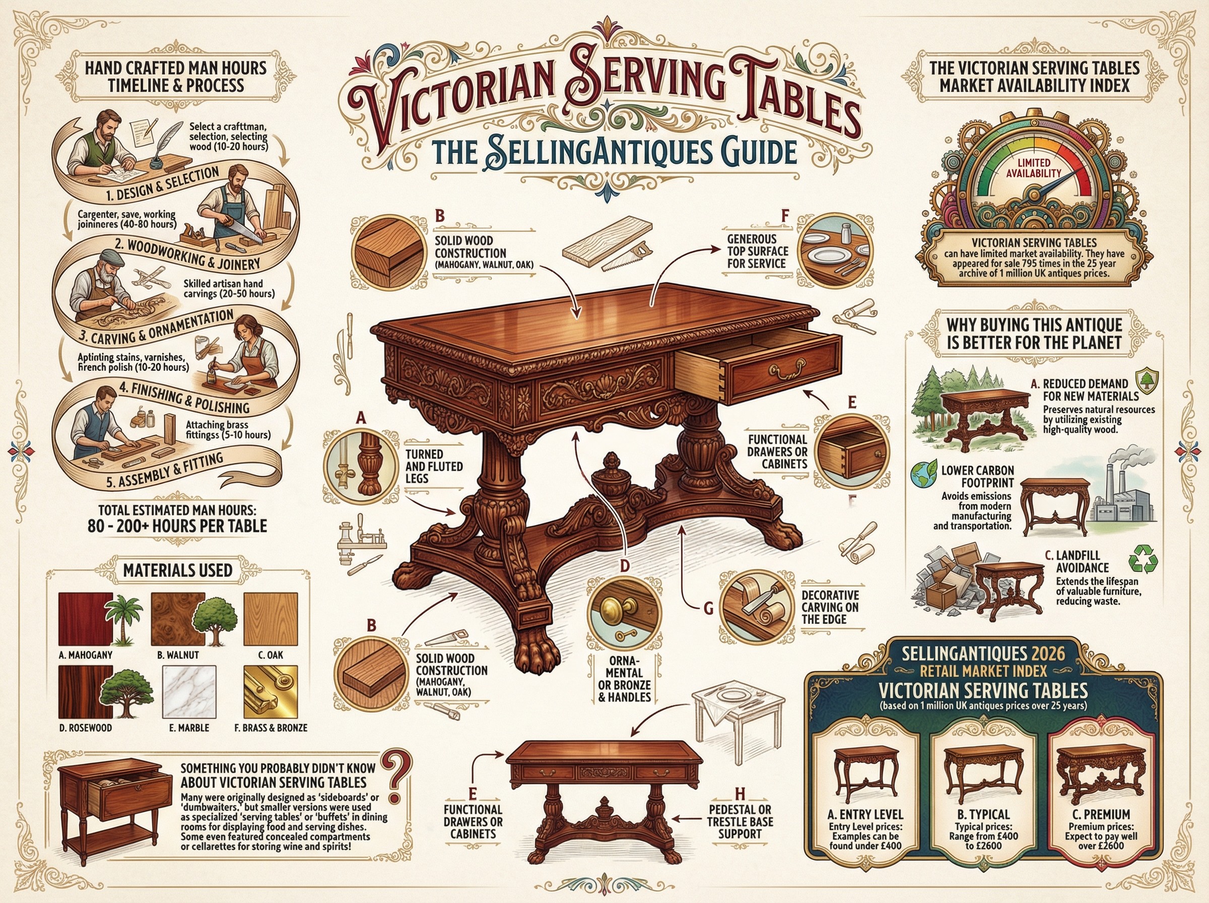 Victorian Serving Tables Guide Infographic