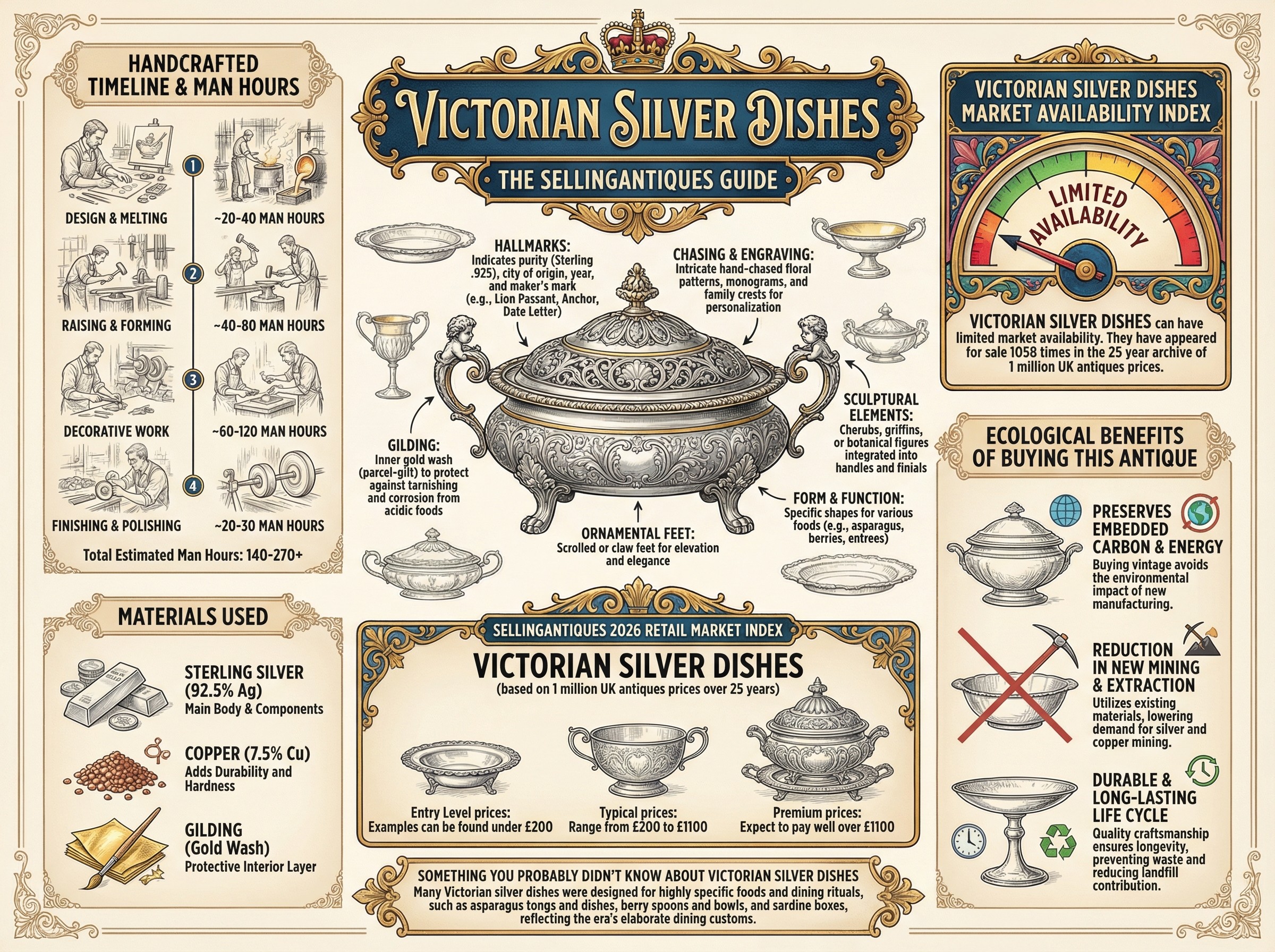 Victorian Silver Dishes Guide Infographic