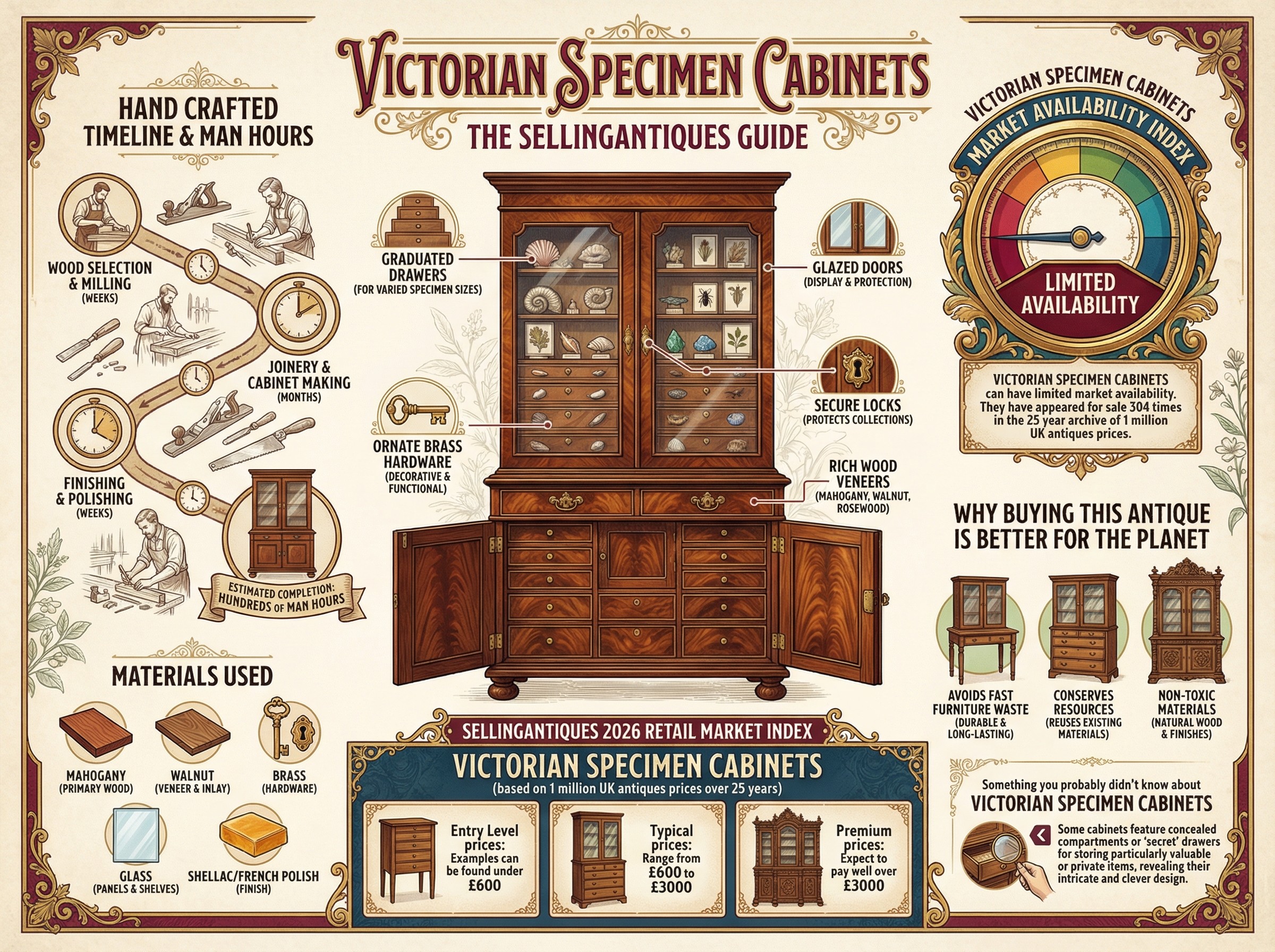 Victorian Specimen Cabinets Guide Infographic