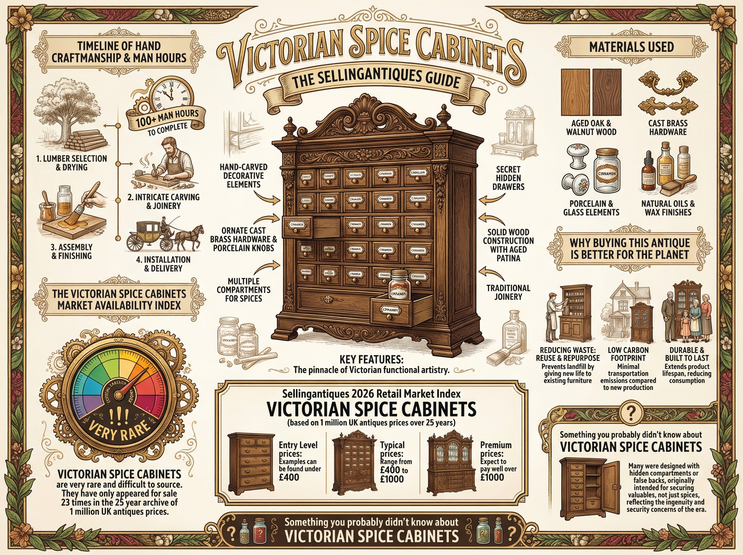 Victorian Spice Cabinets Guide Infographic