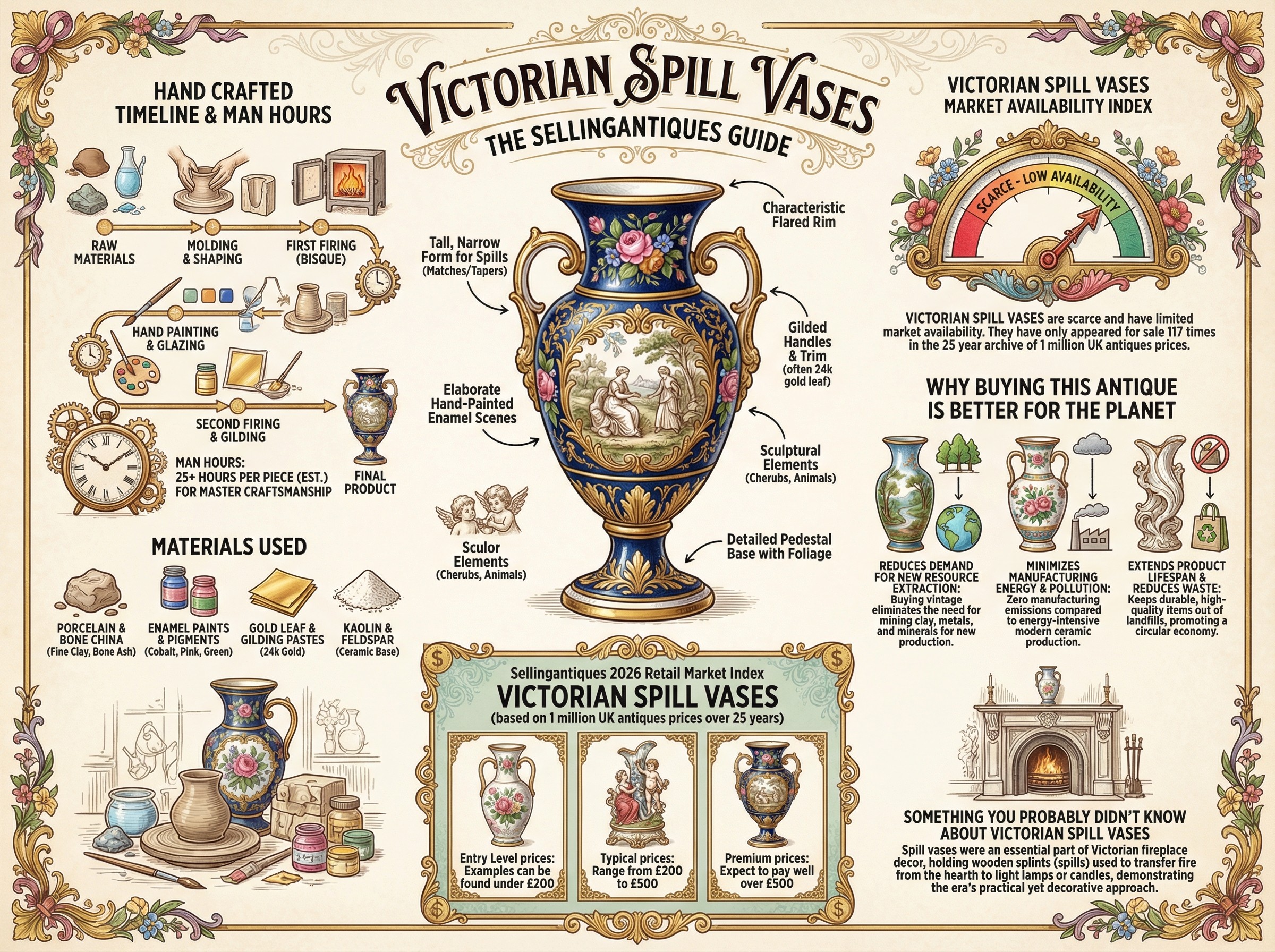 Victorian Spill Vases Guide Infographic