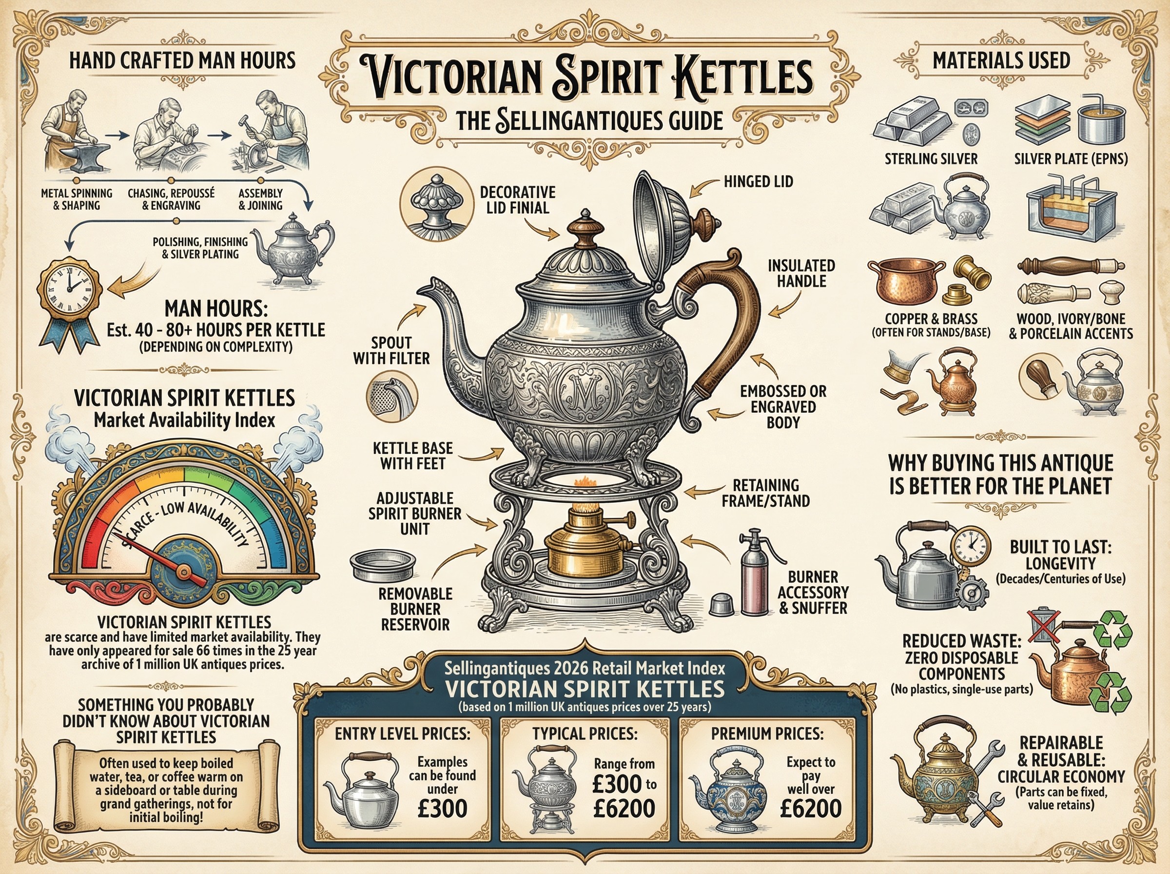 Victorian Spirit Kettles Guide Infographic