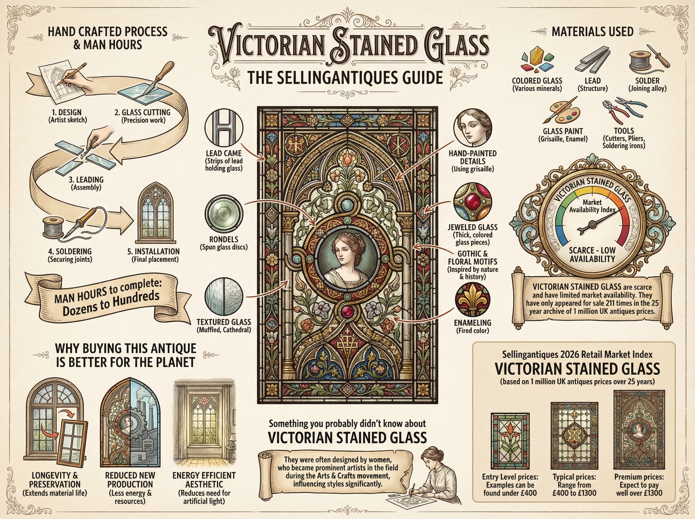 Victorian Stained Glass Guide Infographic