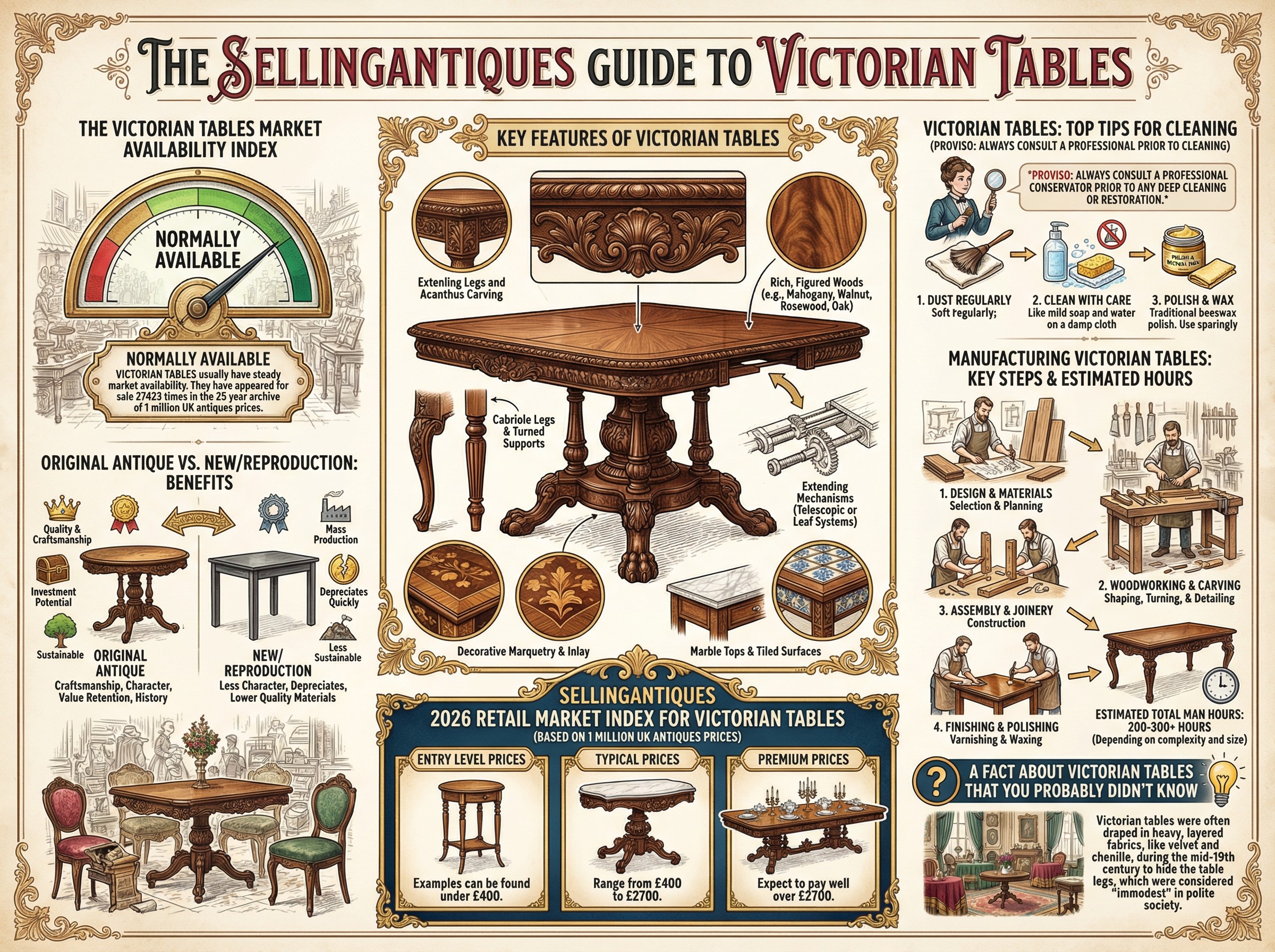 Victorian Tables Guide Infographic