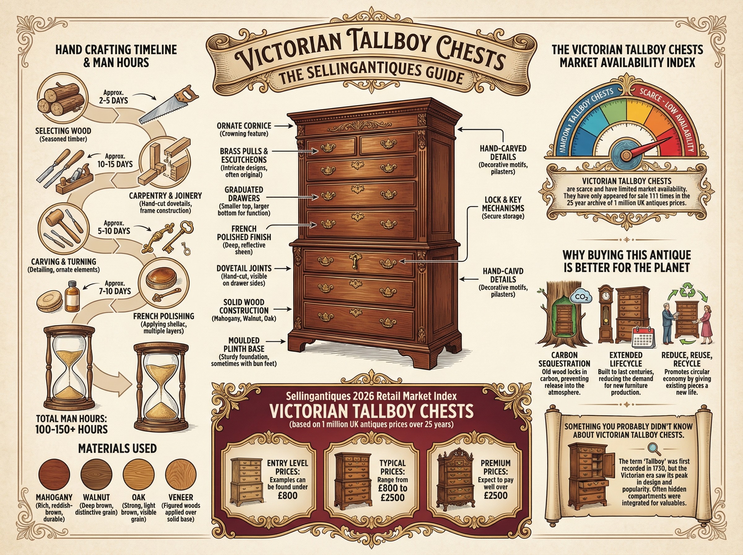 Victorian Tallboy Chests Guide Infographic