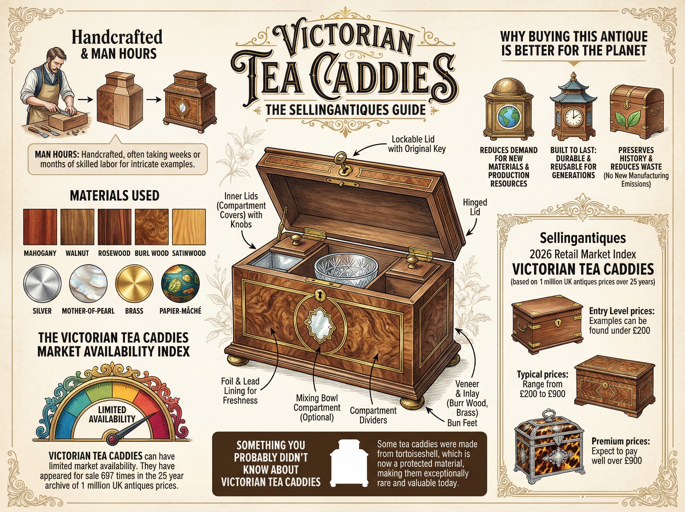 Victorian Tea Caddies Guide Infographic