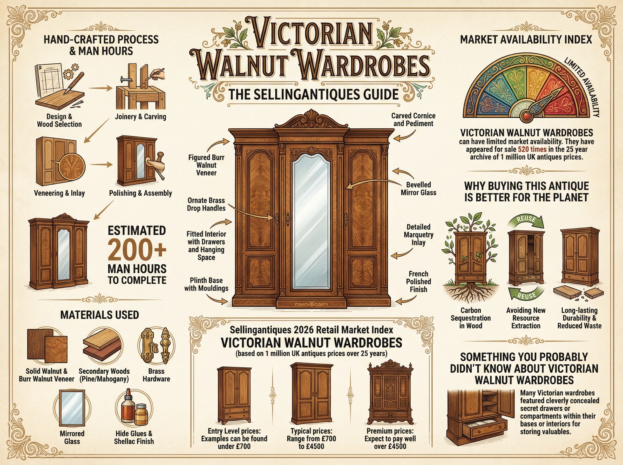 Victorian Walnut Wardrobes Guide Infographic