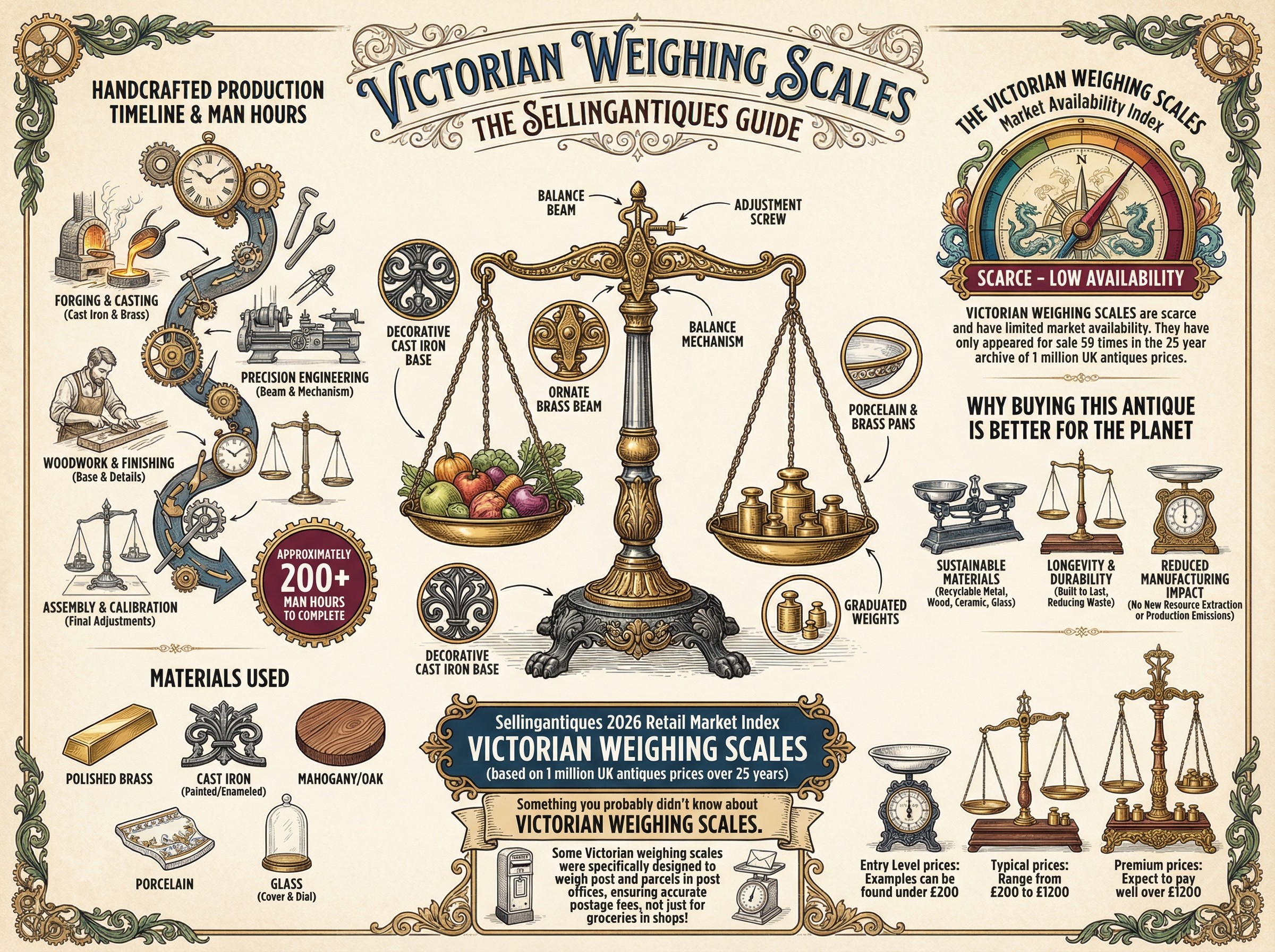 Victorian Weighing Scales Guide Infographic