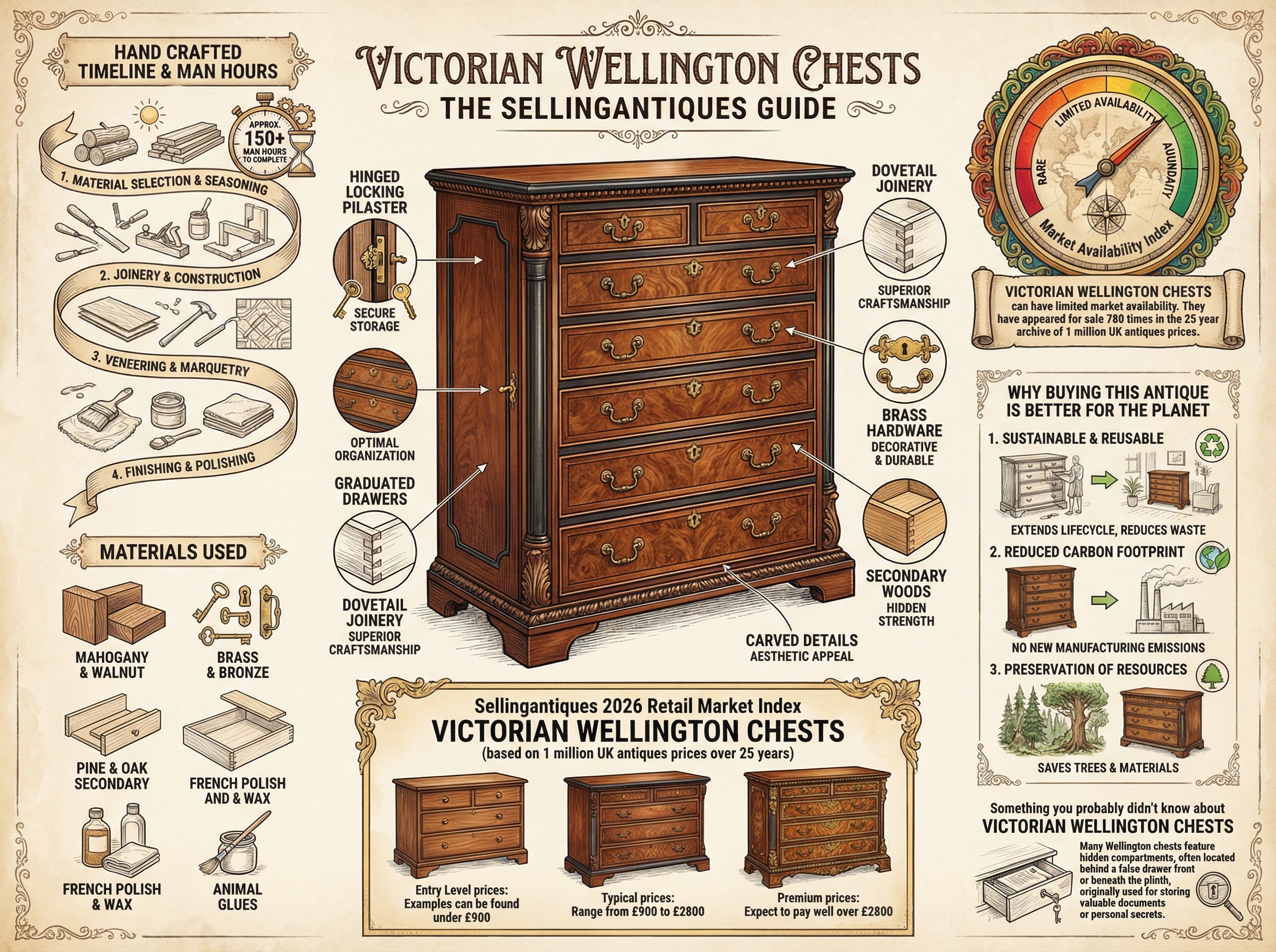 Victorian Wellington Chests Guide Infographic