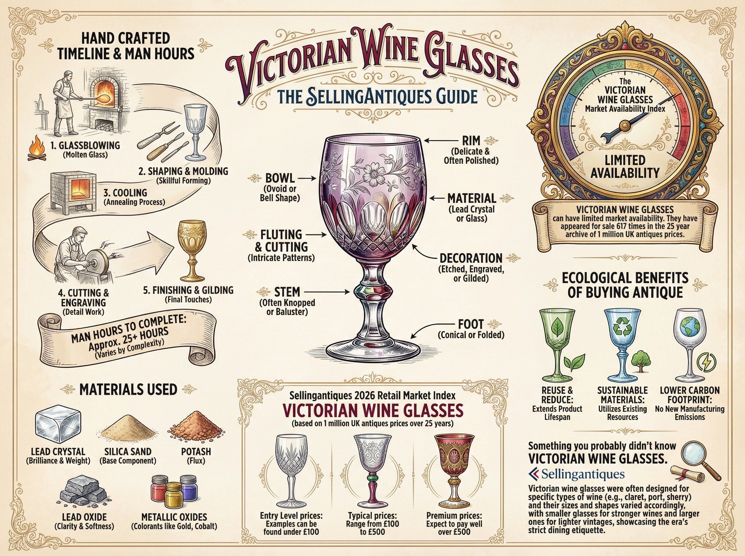 Victorian Wine Glasses Guide Infographic