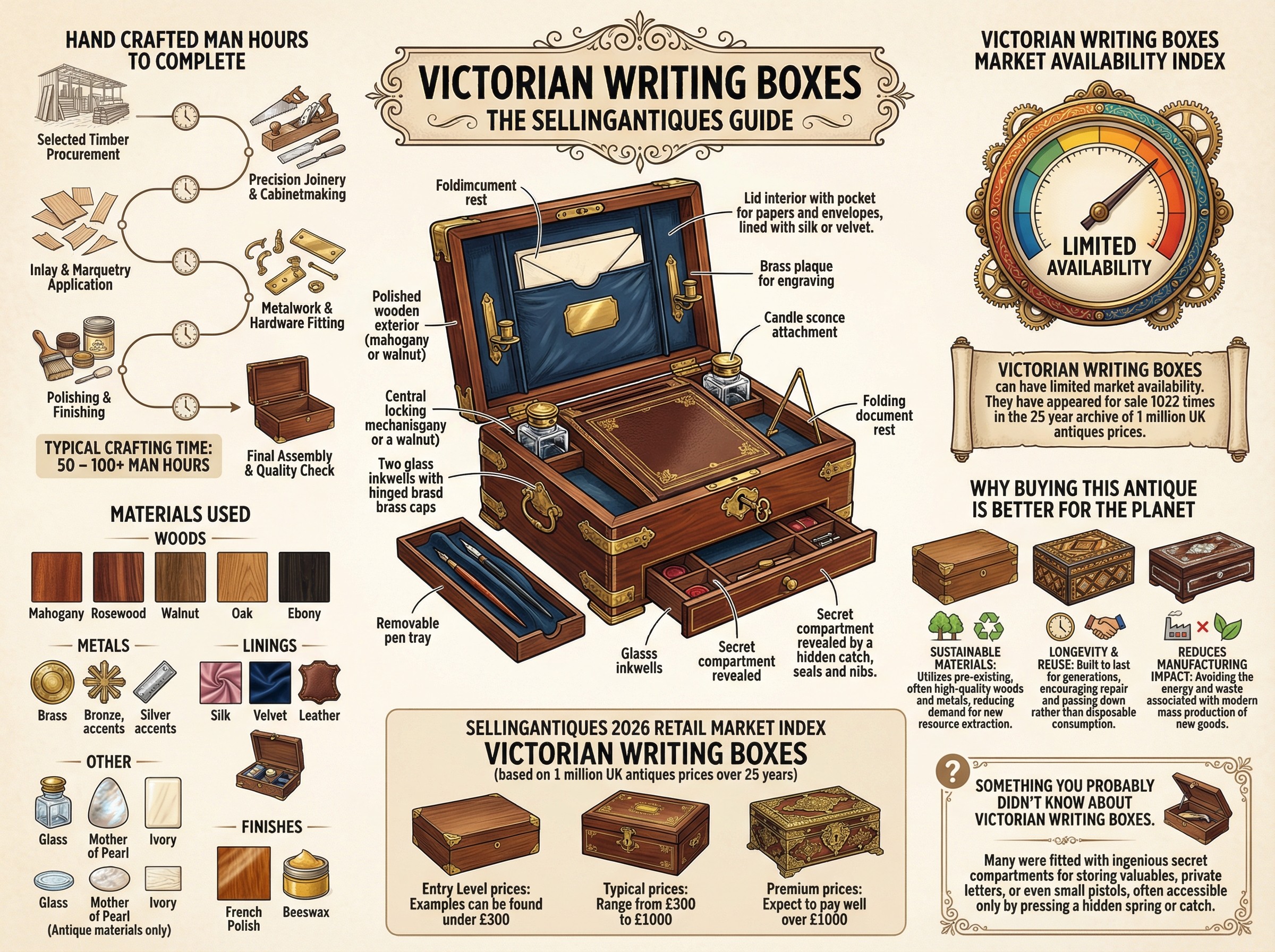 Victorian Writing Boxes Guide Infographic