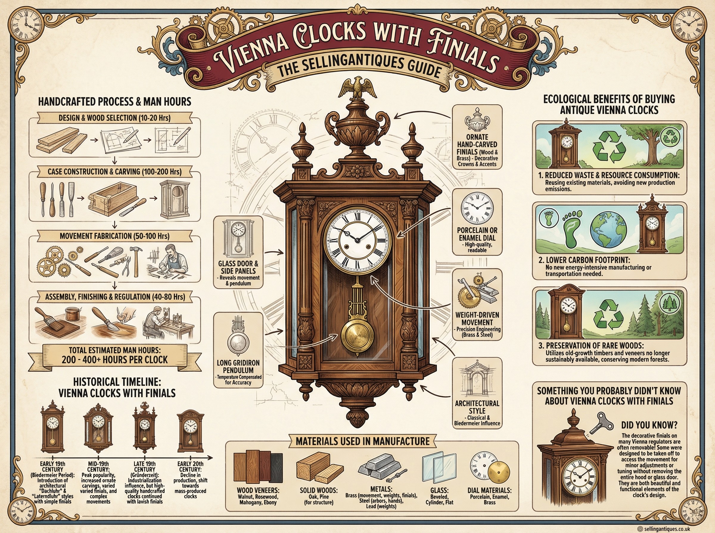 The Sellingantiques Guide to Vienna Clocks With Finials