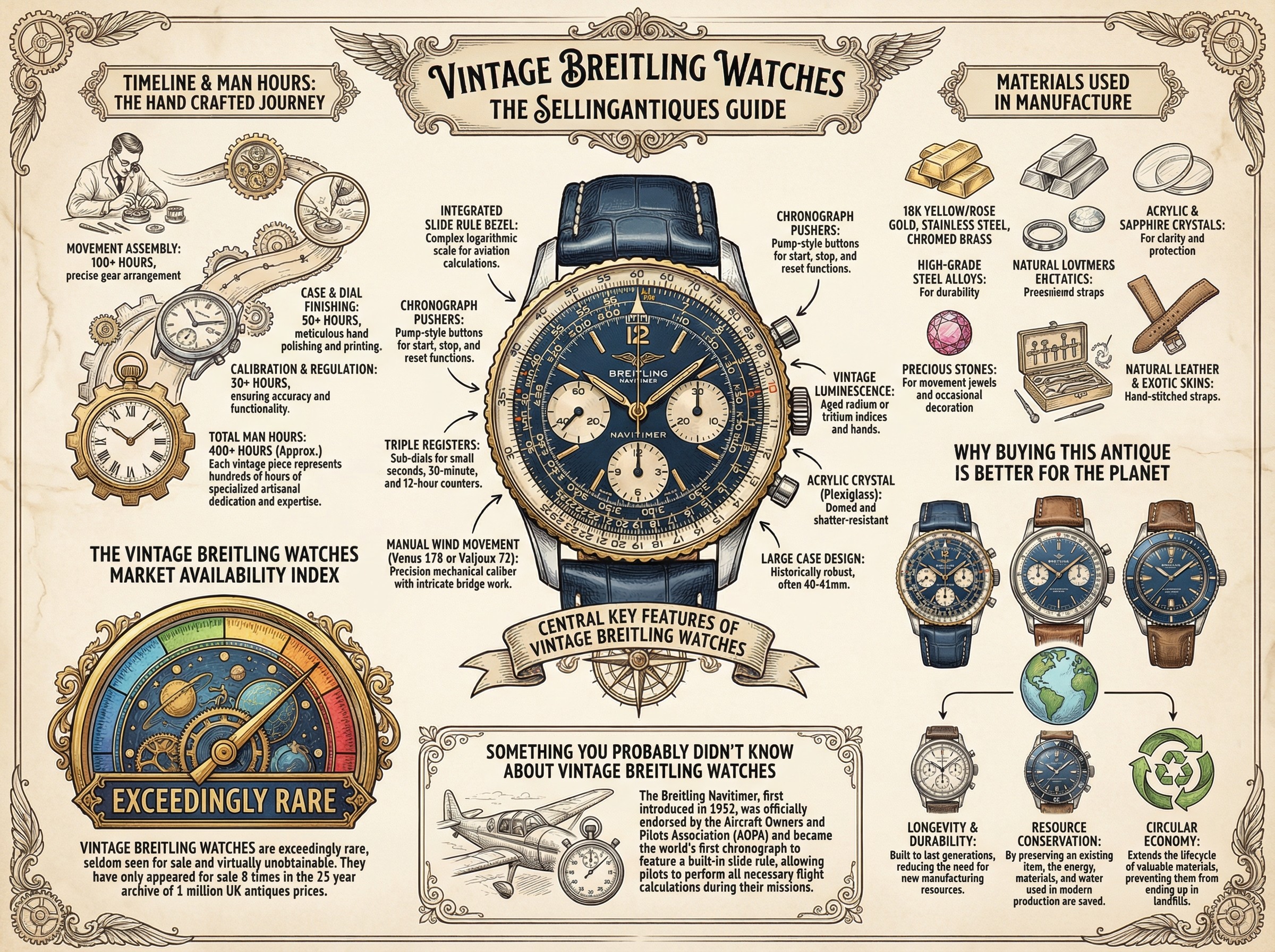 Vintage Breitling Watches Guide Infographic