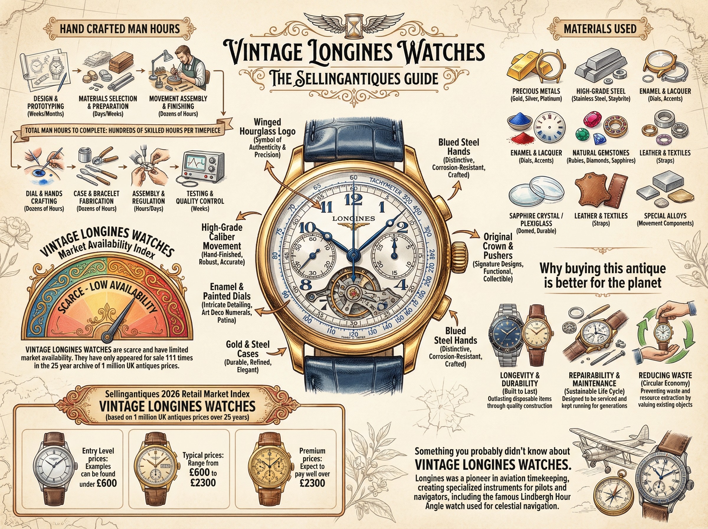 Vintage Longines Watches Guide Infographic