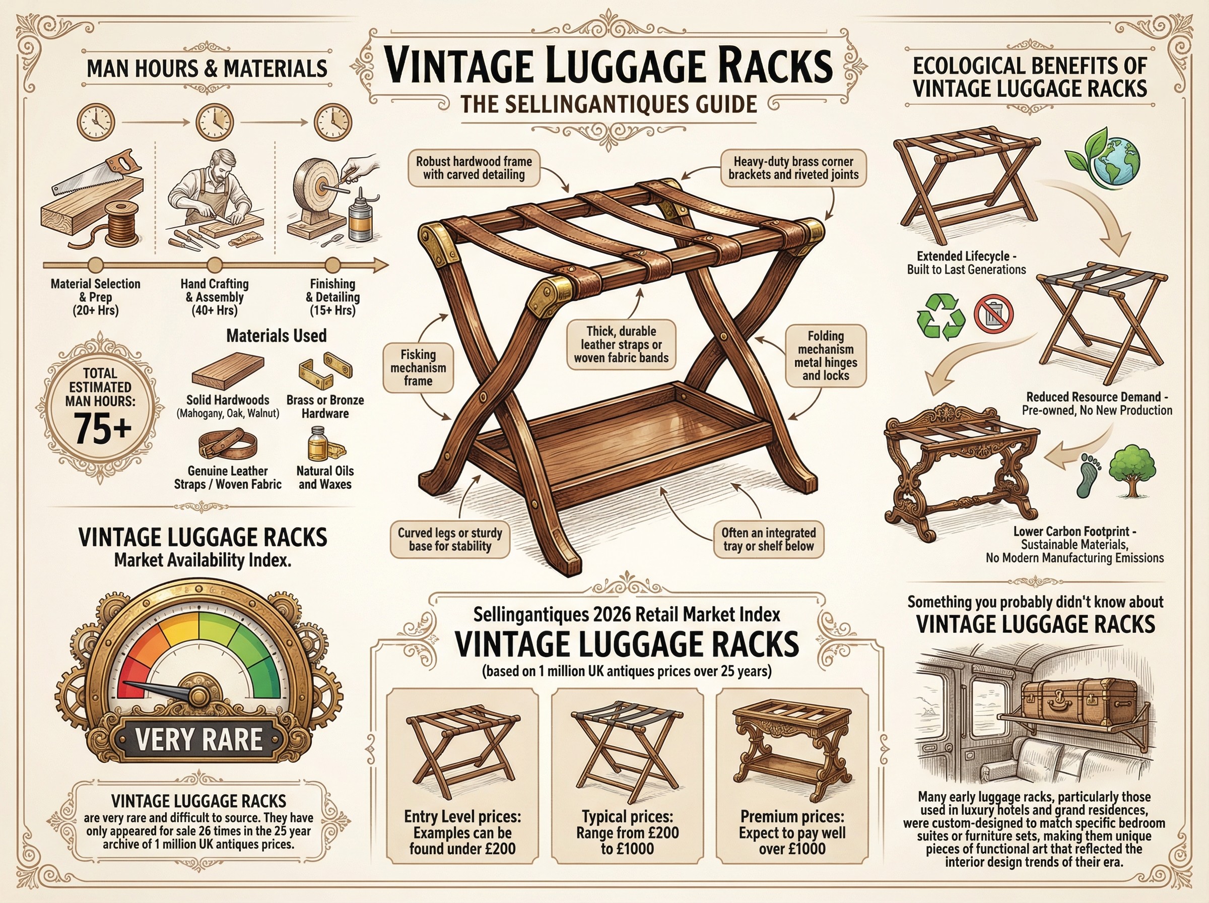 Vintage Luggage Racks Guide Infographic