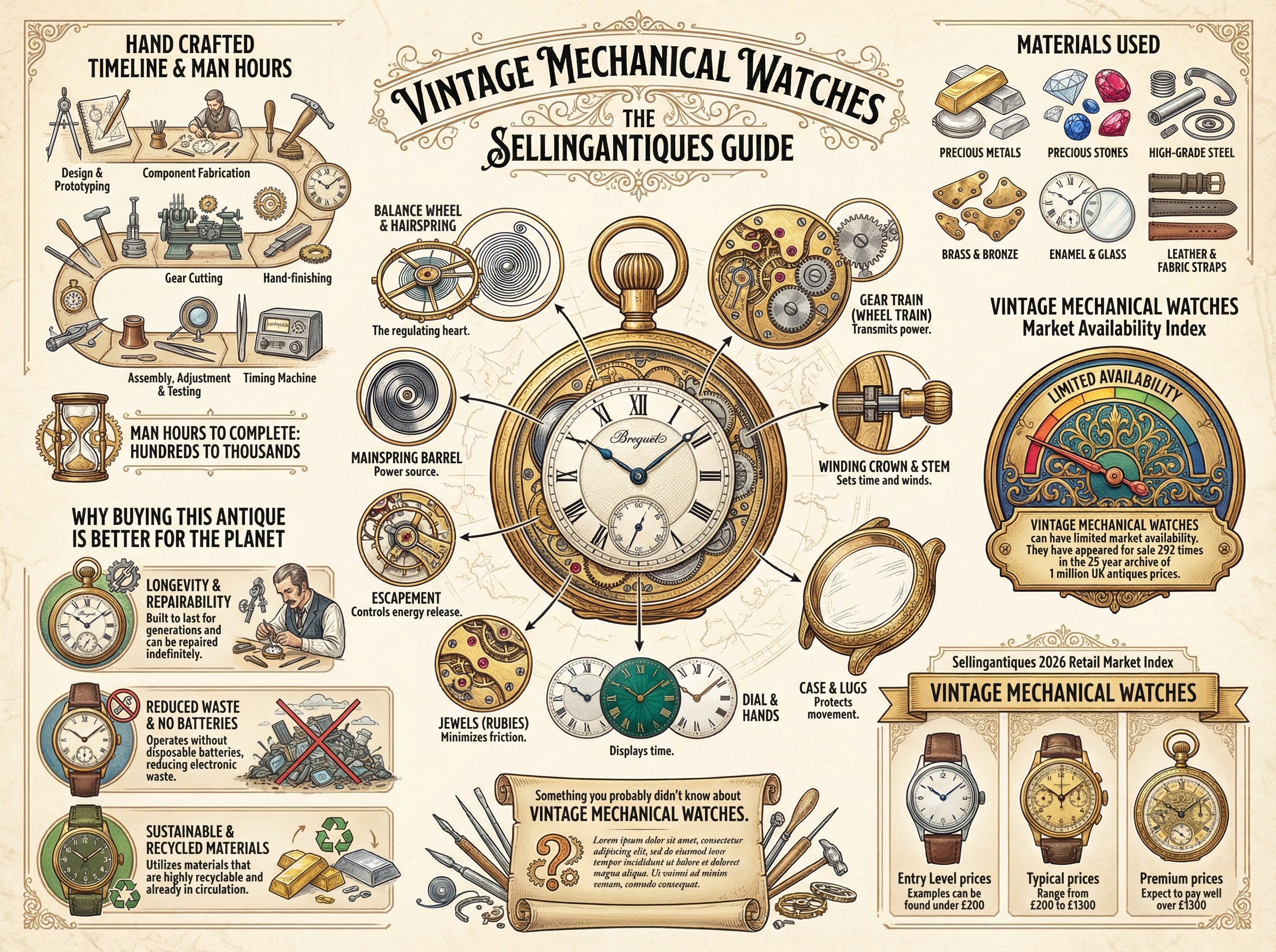Vintage Mechanical Watches Guide Infographic