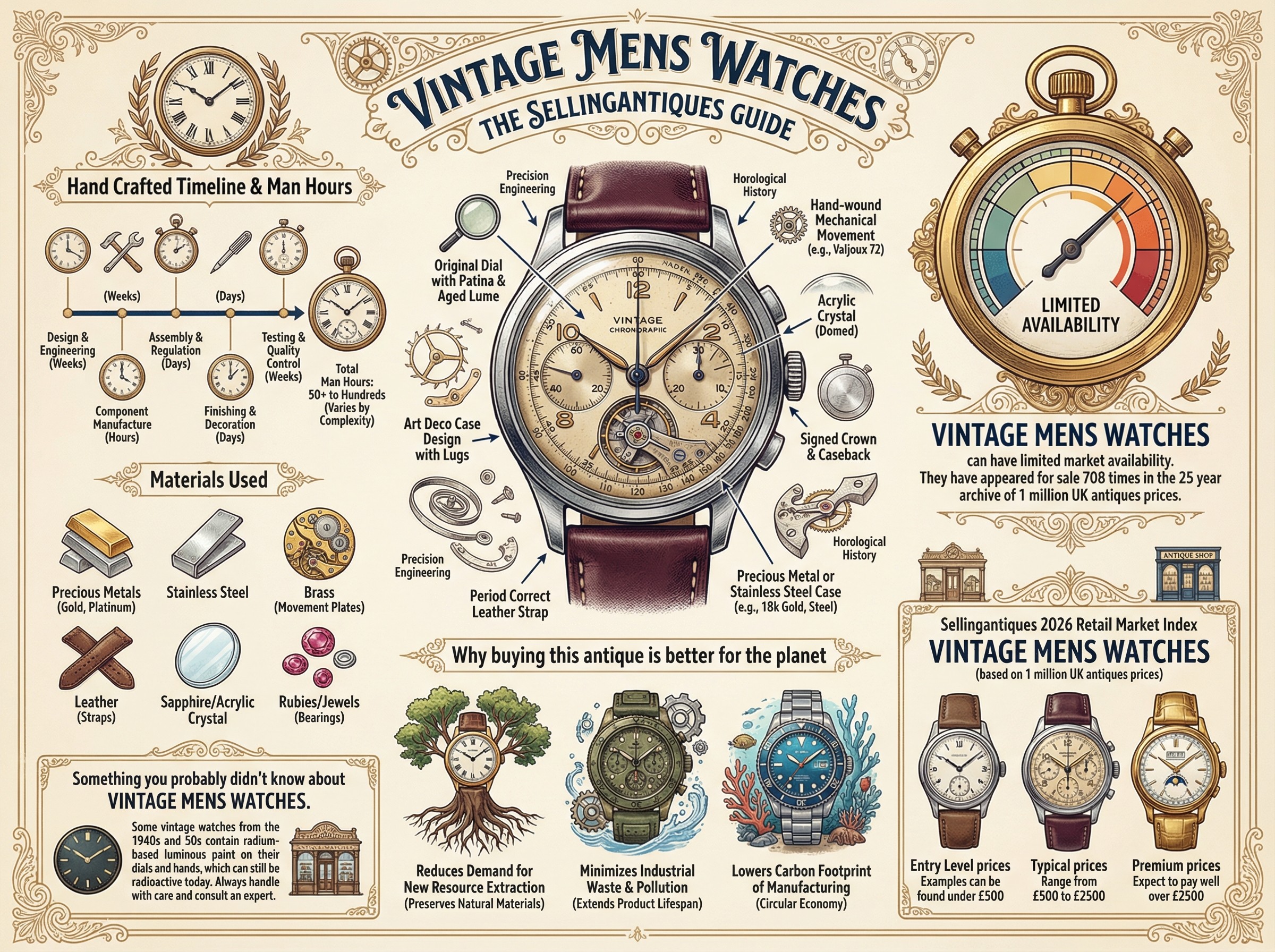 Vintage Mens Watches Guide Infographic
