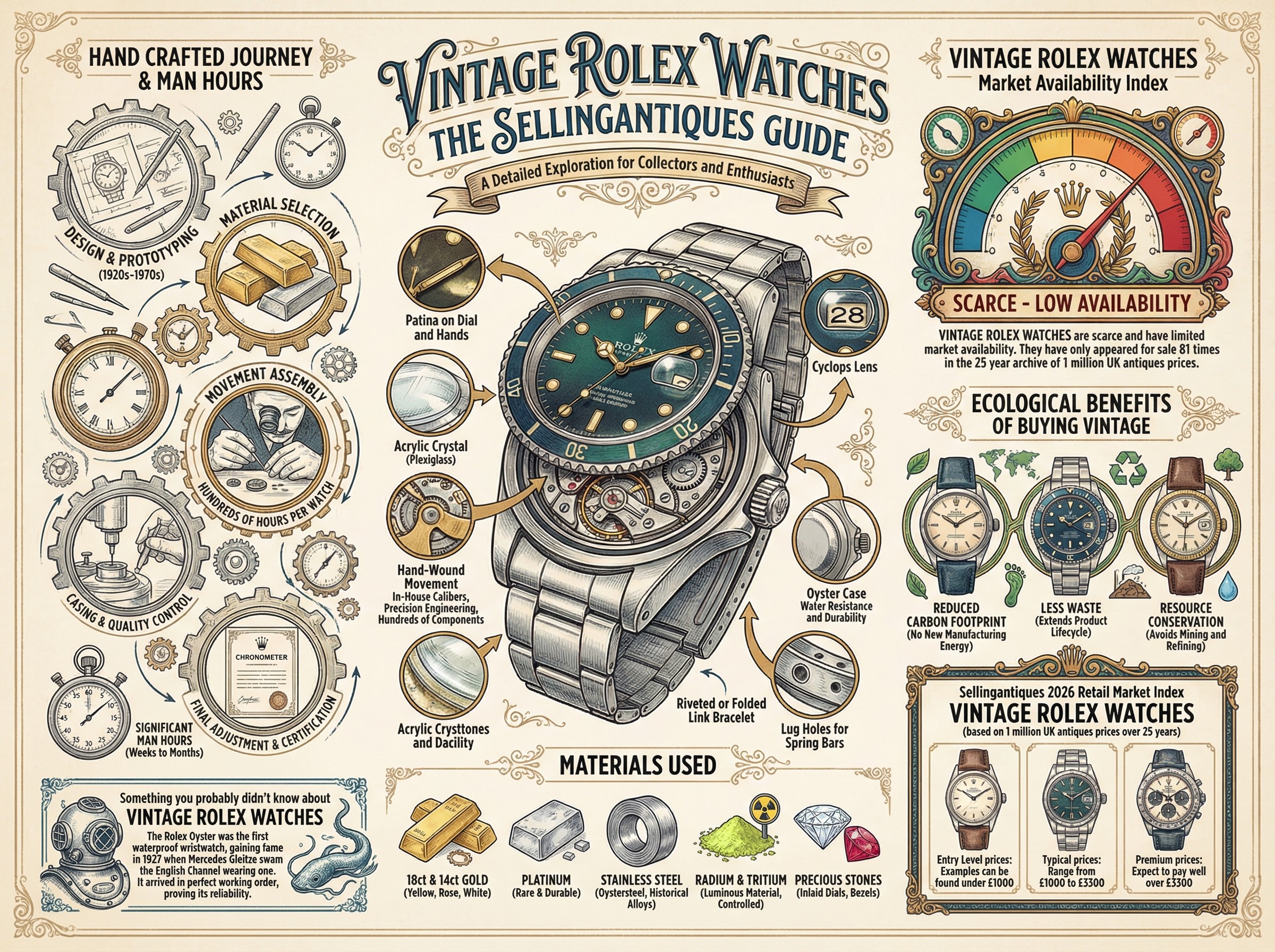 Vintage Rolex Watches Guide Infographic