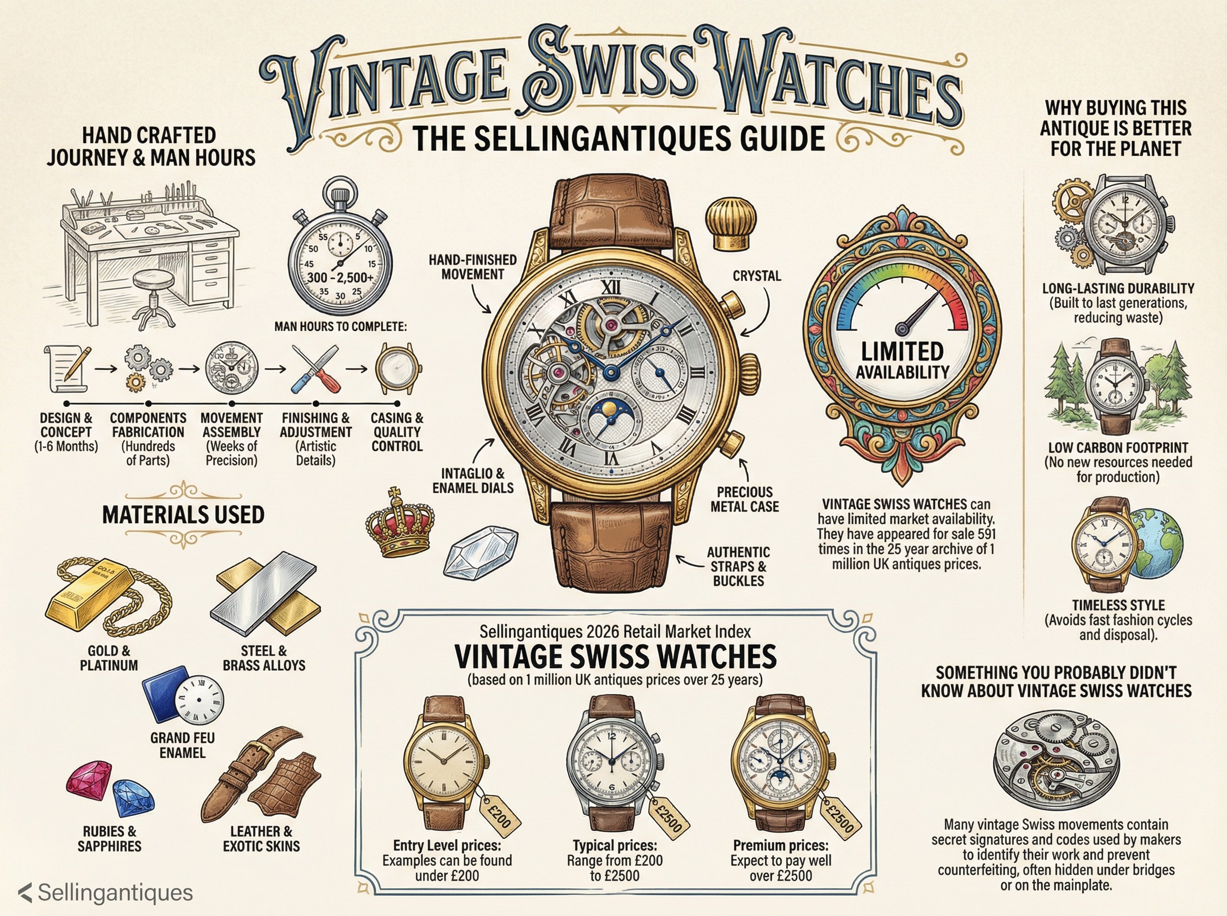 Vintage Swiss Watches Guide Infographic