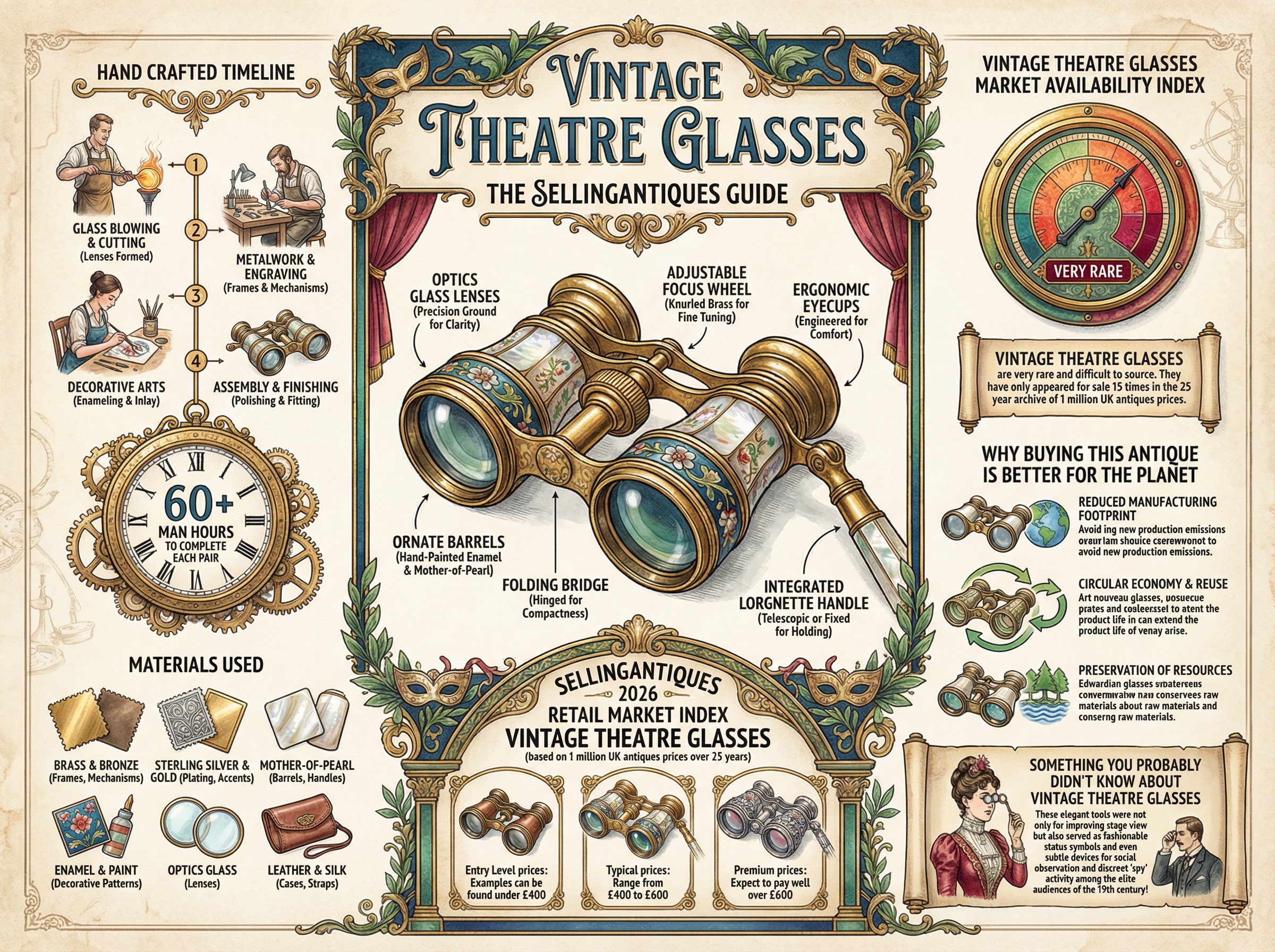 Vintage Theatre Glasses Guide Infographic