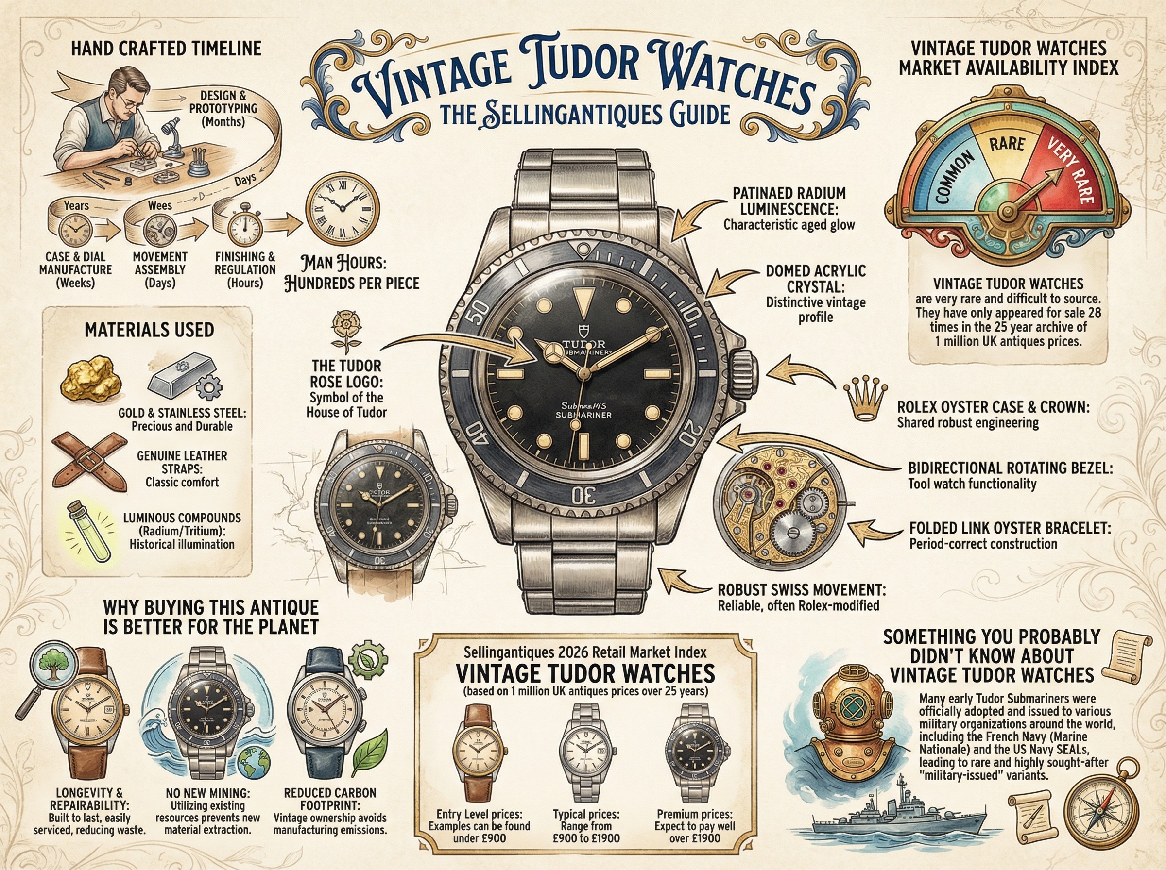 Vintage Tudor Watches Guide Infographic