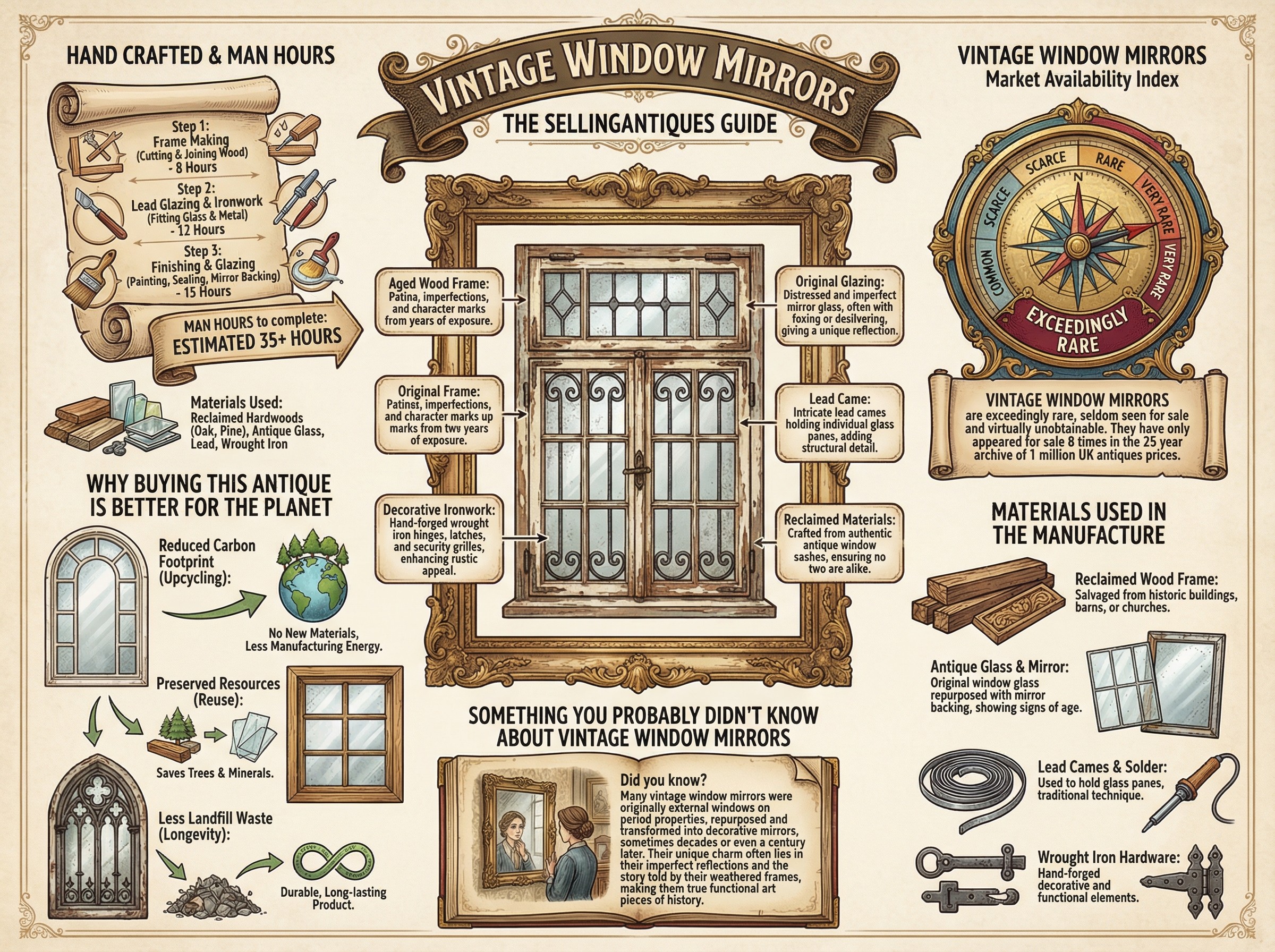 Vintage Window Mirrors Guide Infographic