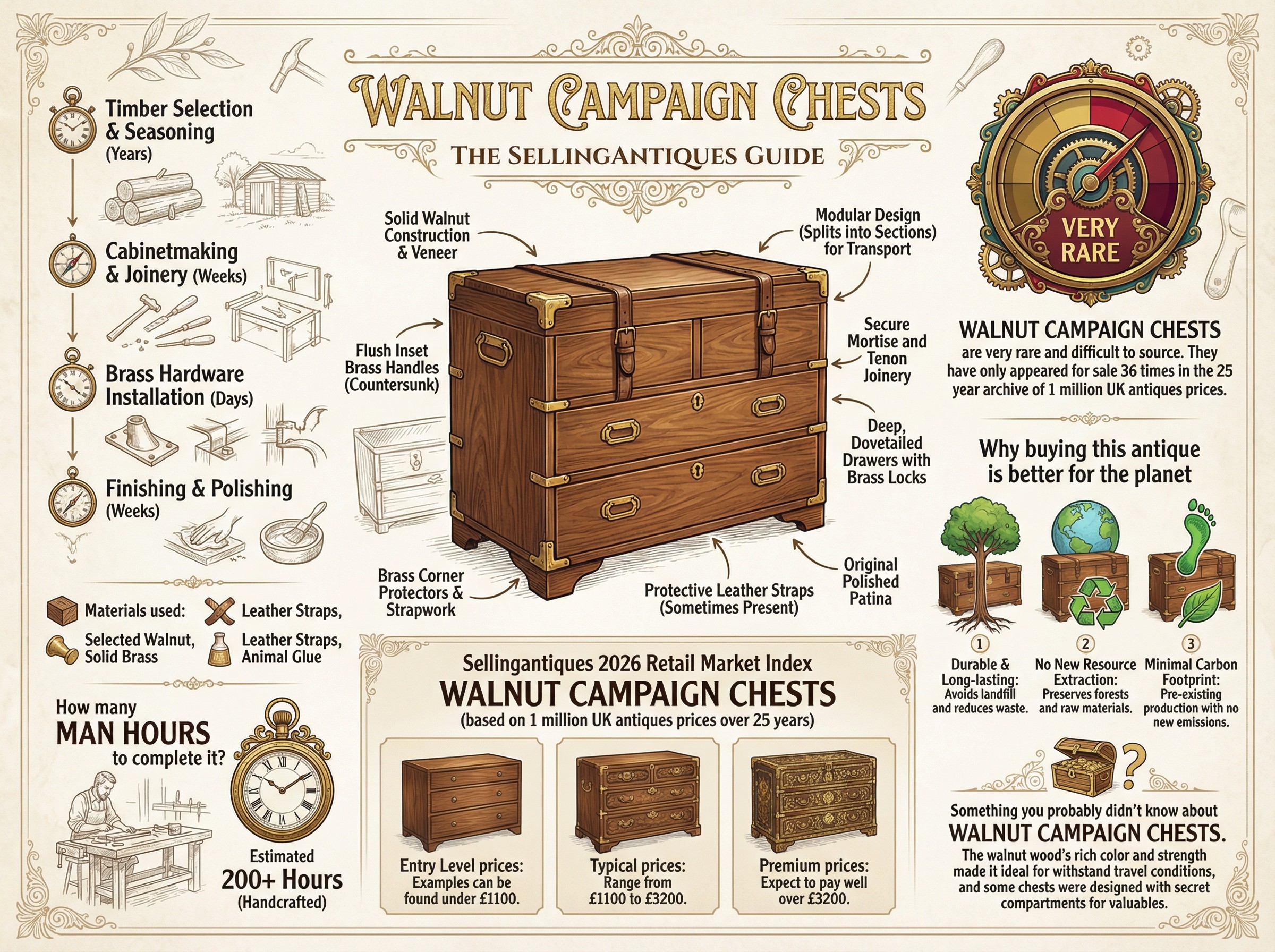 Walnut Campaign Chests Guide Infographic