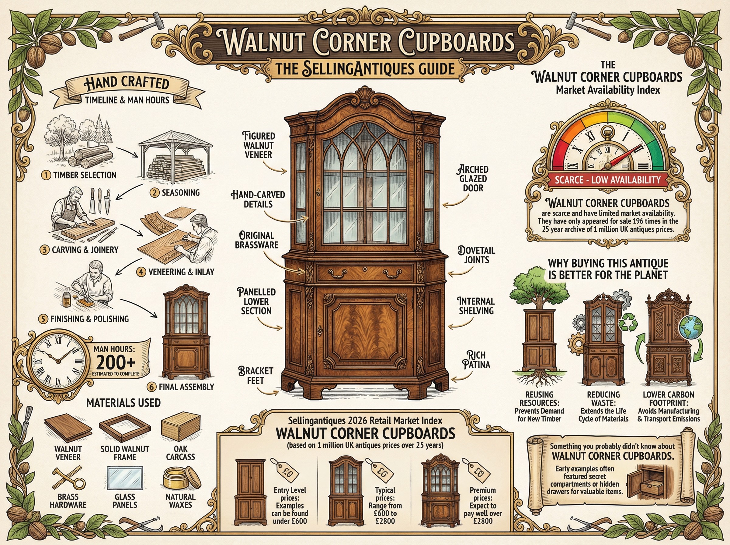 Walnut Corner Cupboards Guide Infographic