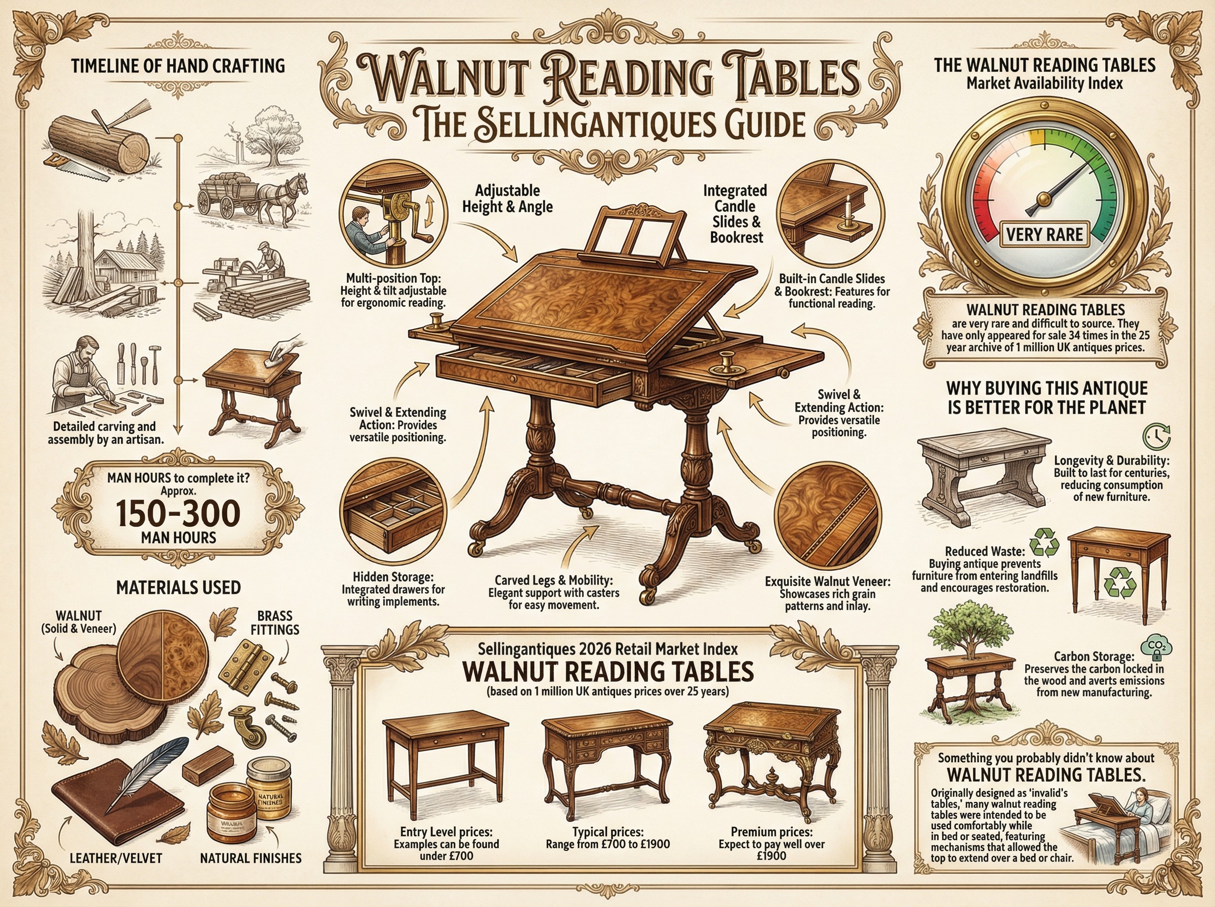 Walnut Reading Tables Guide Infographic