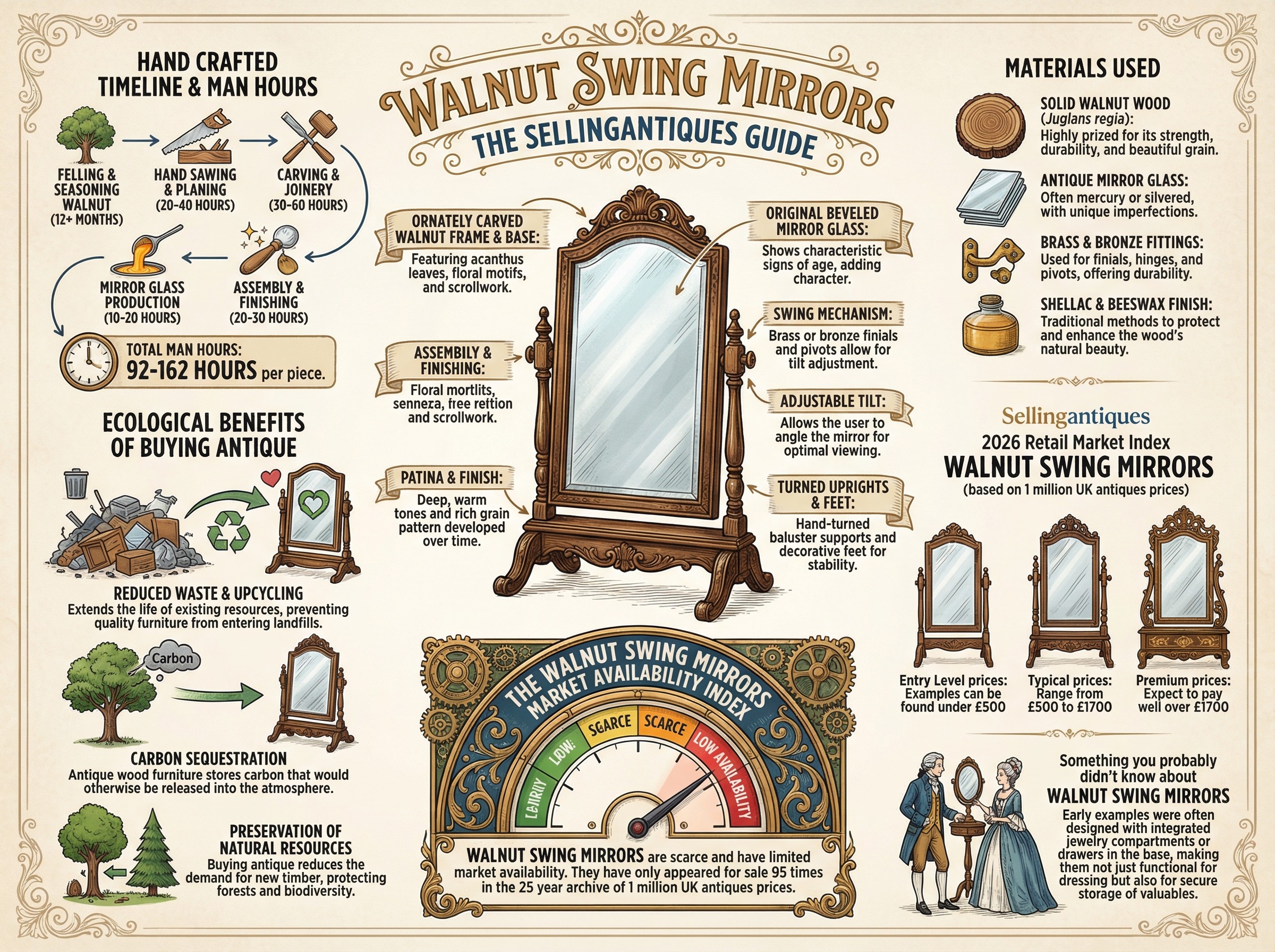 Walnut Swing Mirrors Guide Infographic