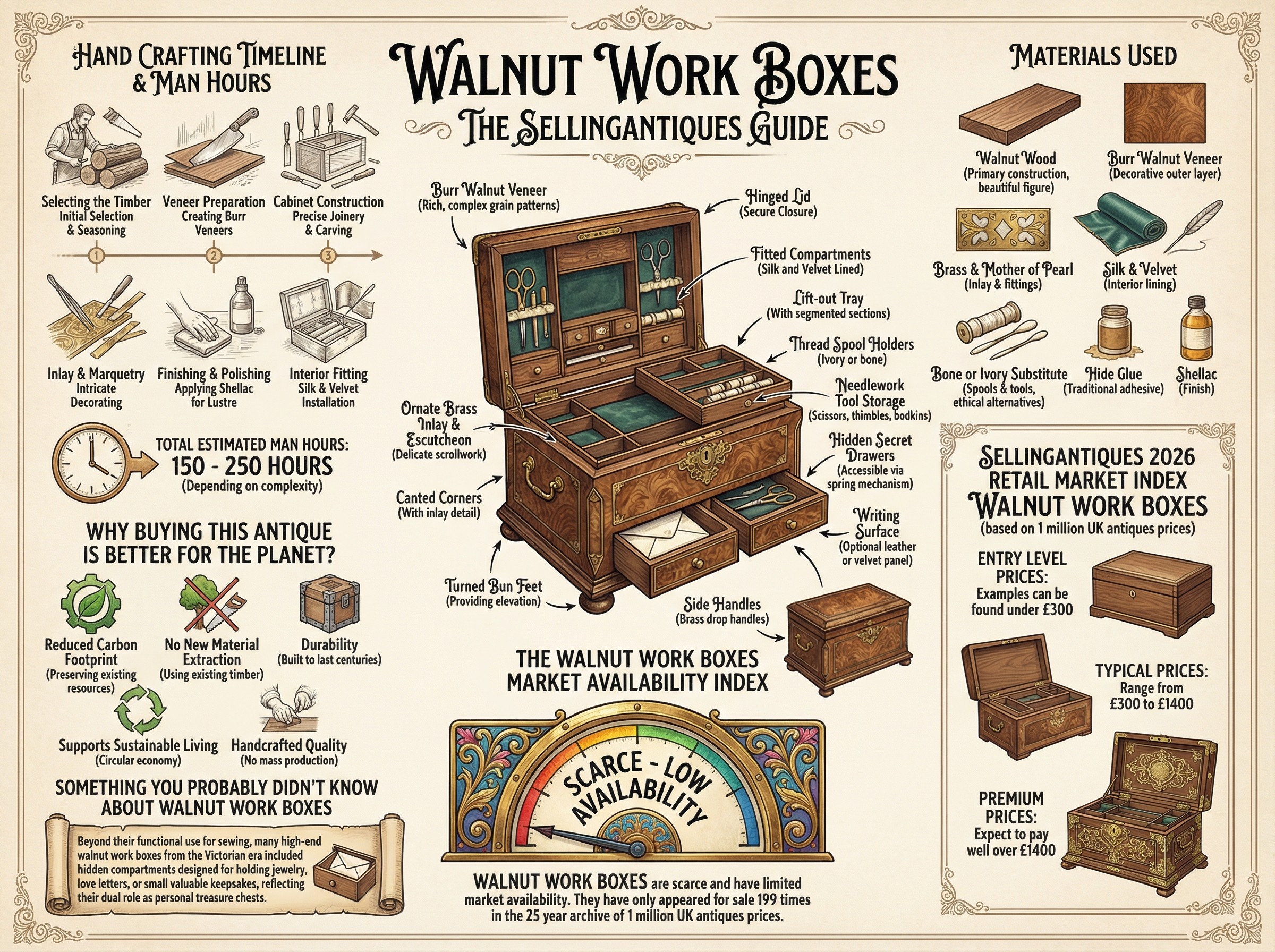Walnut Work Boxes Guide Infographic