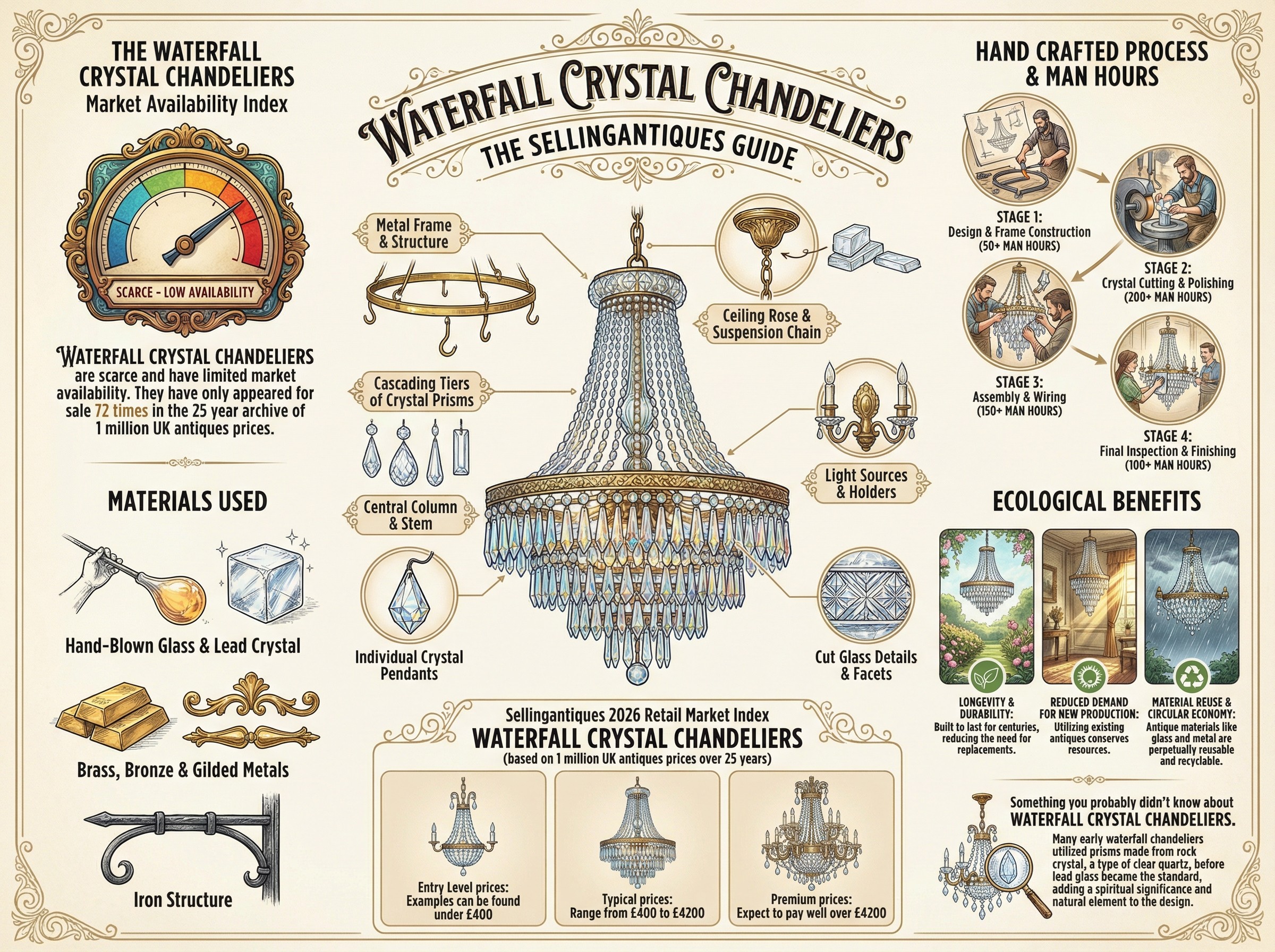 Waterfall Crystal Chandeliers Guide Infographic