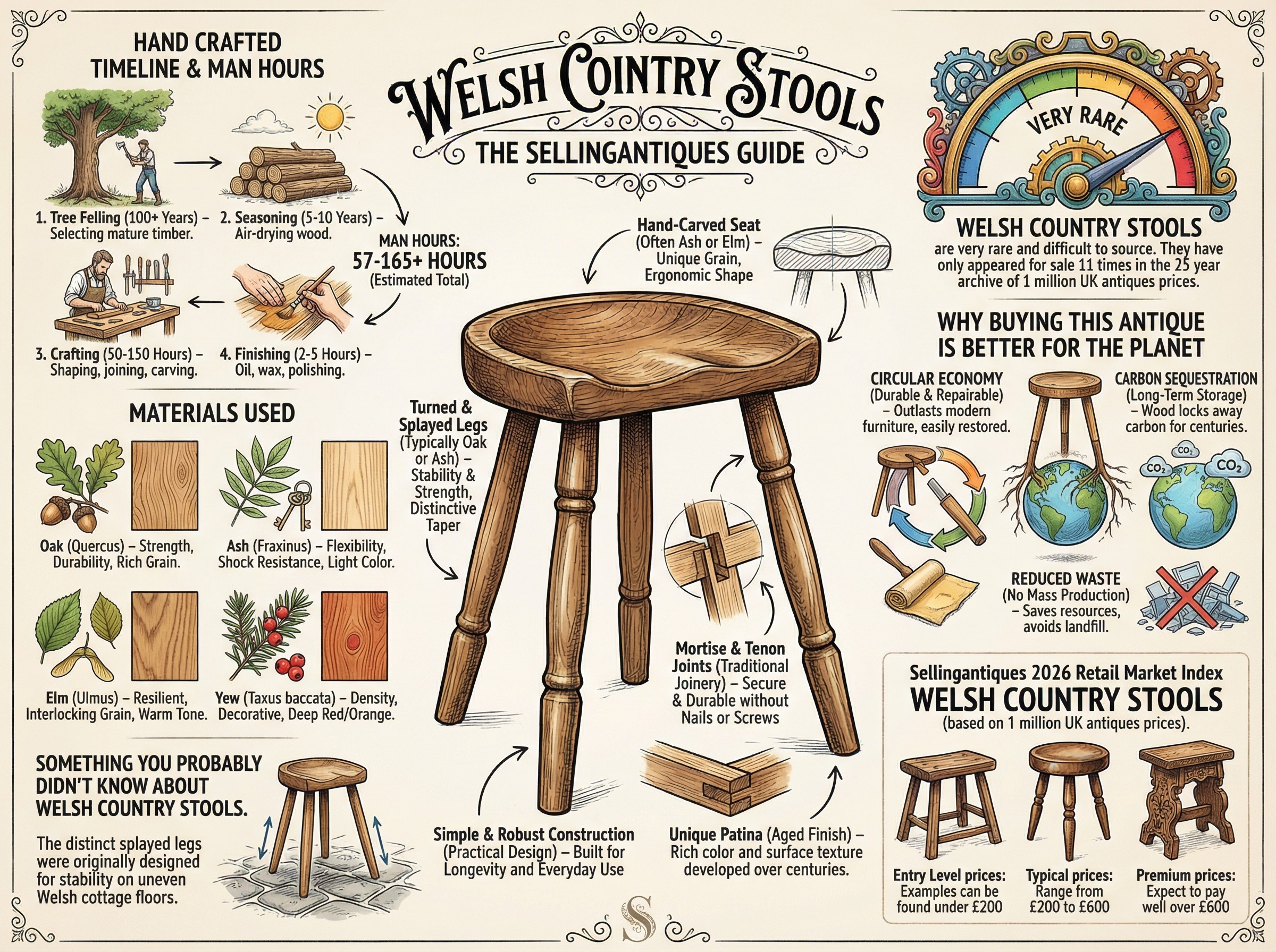 Welsh Country Stools Guide Infographic