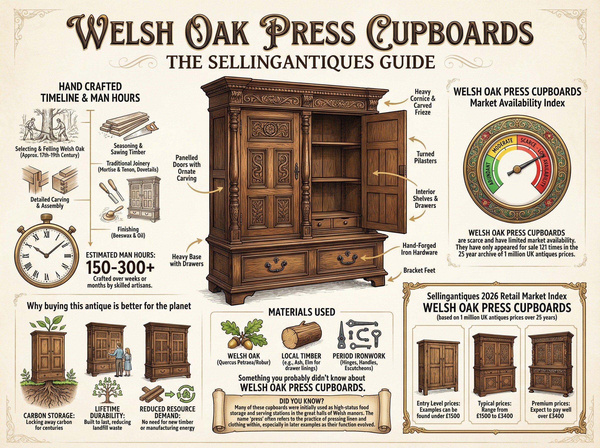 Welsh Oak Press Cupboards Guide Infographic