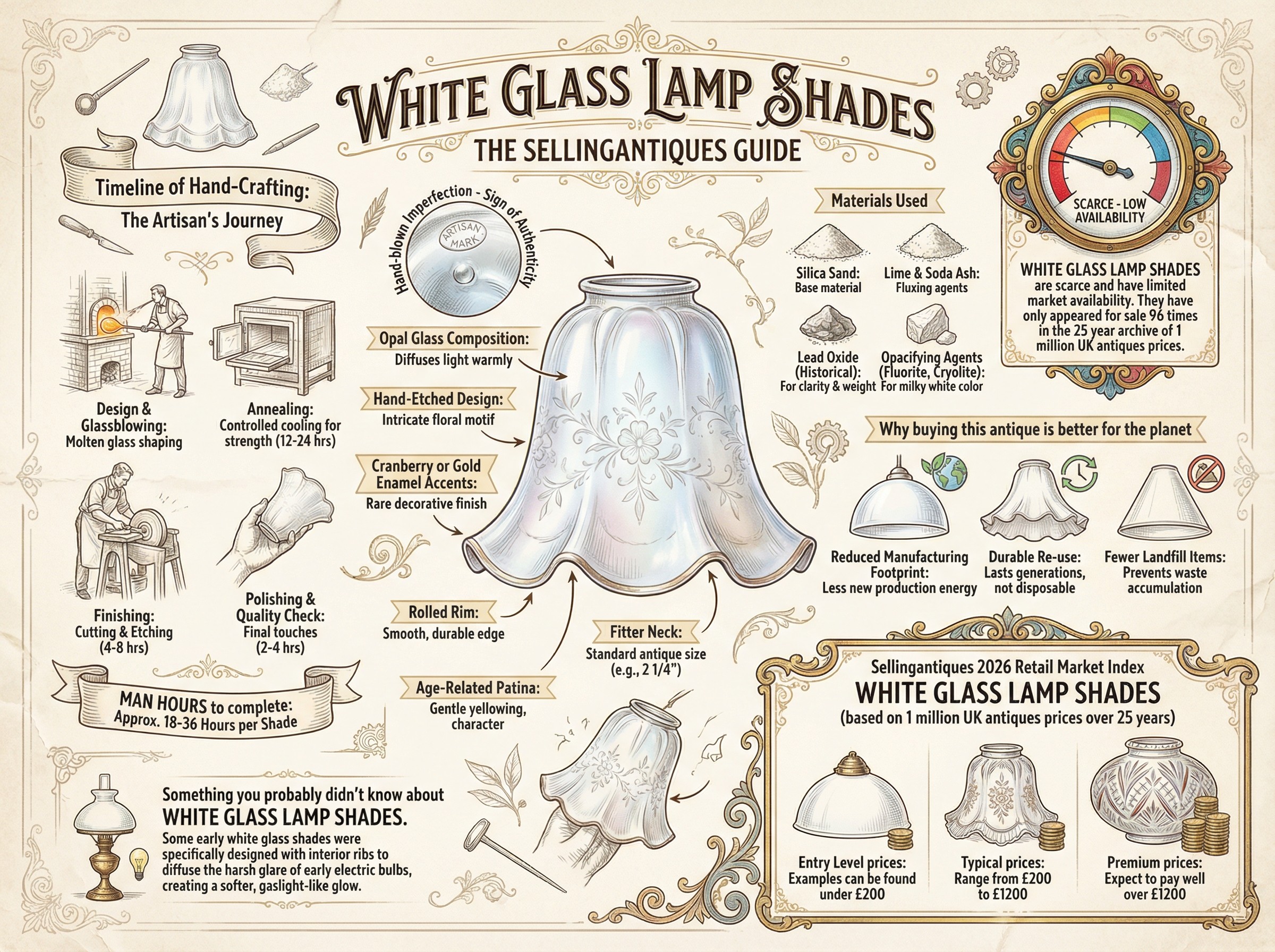 White Glass Lamp Shades Guide Infographic