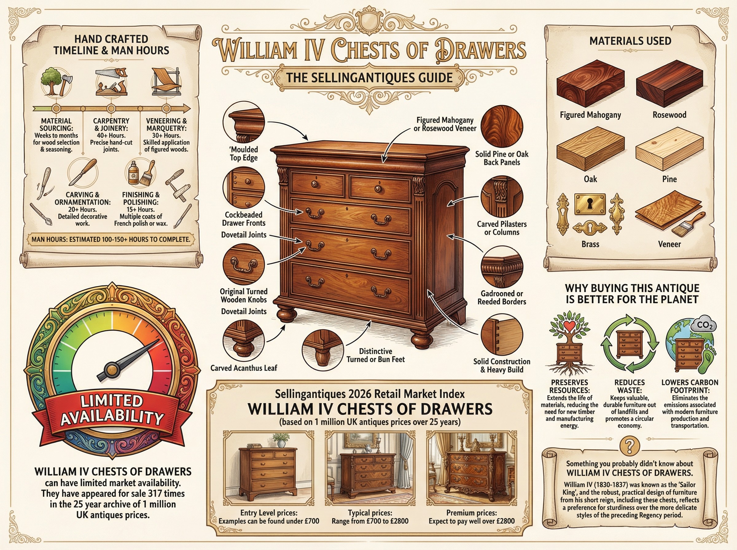 William Iv Chests Of Drawers Guide Infographic