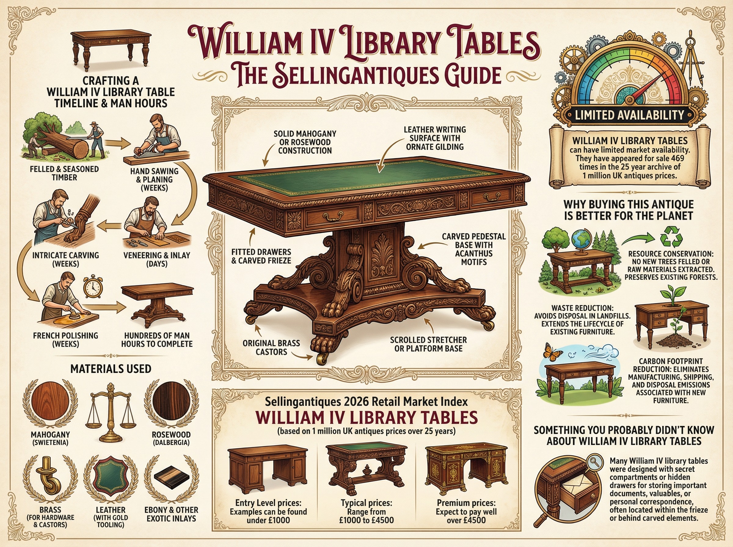 The Sellingantiques Guide to William Iv Library Tables