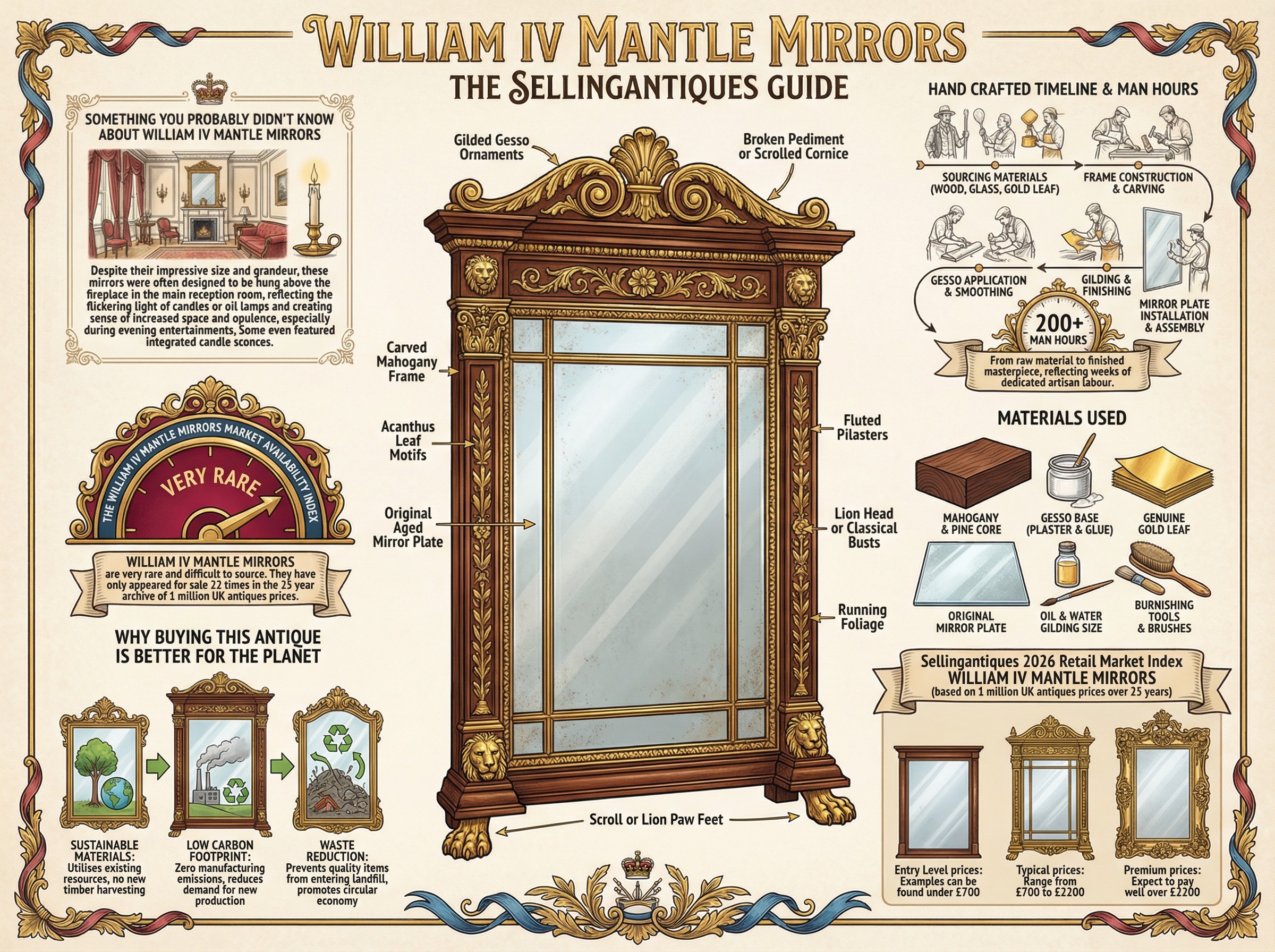 William Iv Mantle Mirrors Guide Infographic