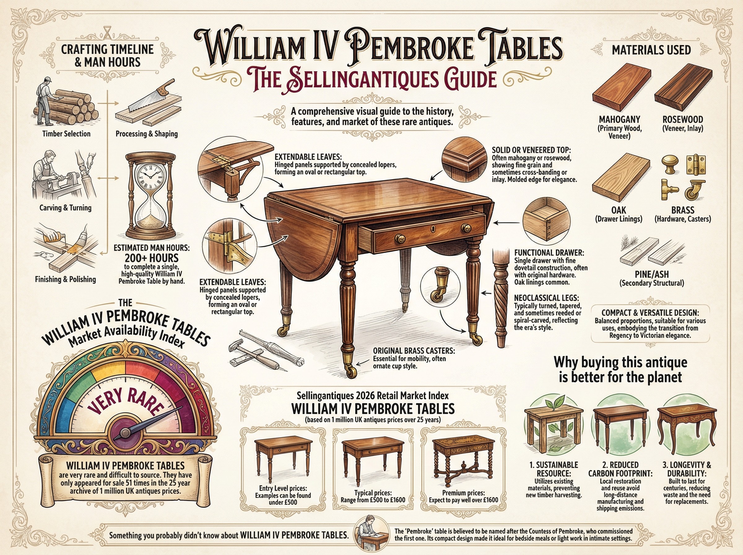 William Iv Pembroke Tables Guide Infographic