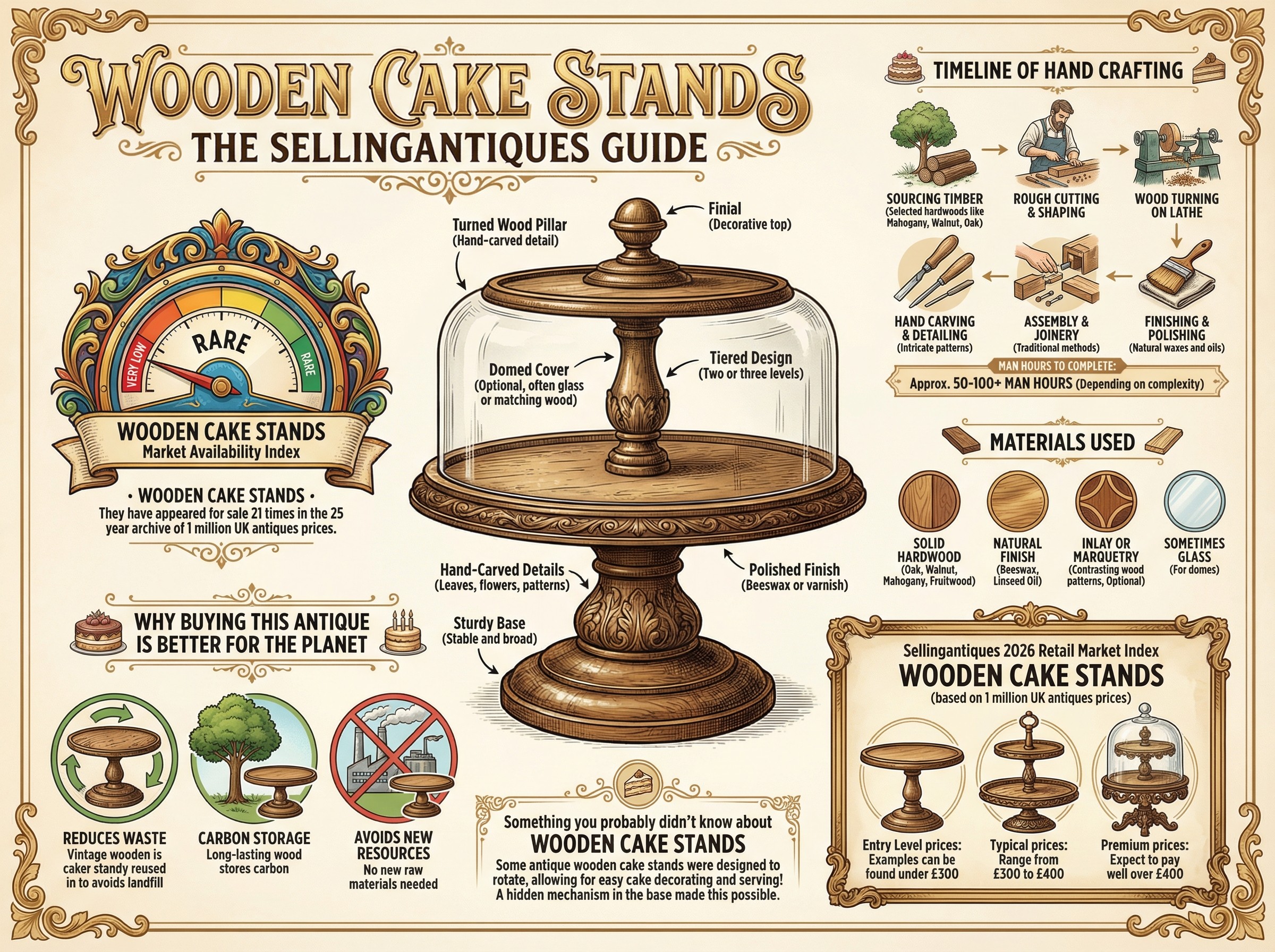 Wooden Cake Stands Guide Infographic