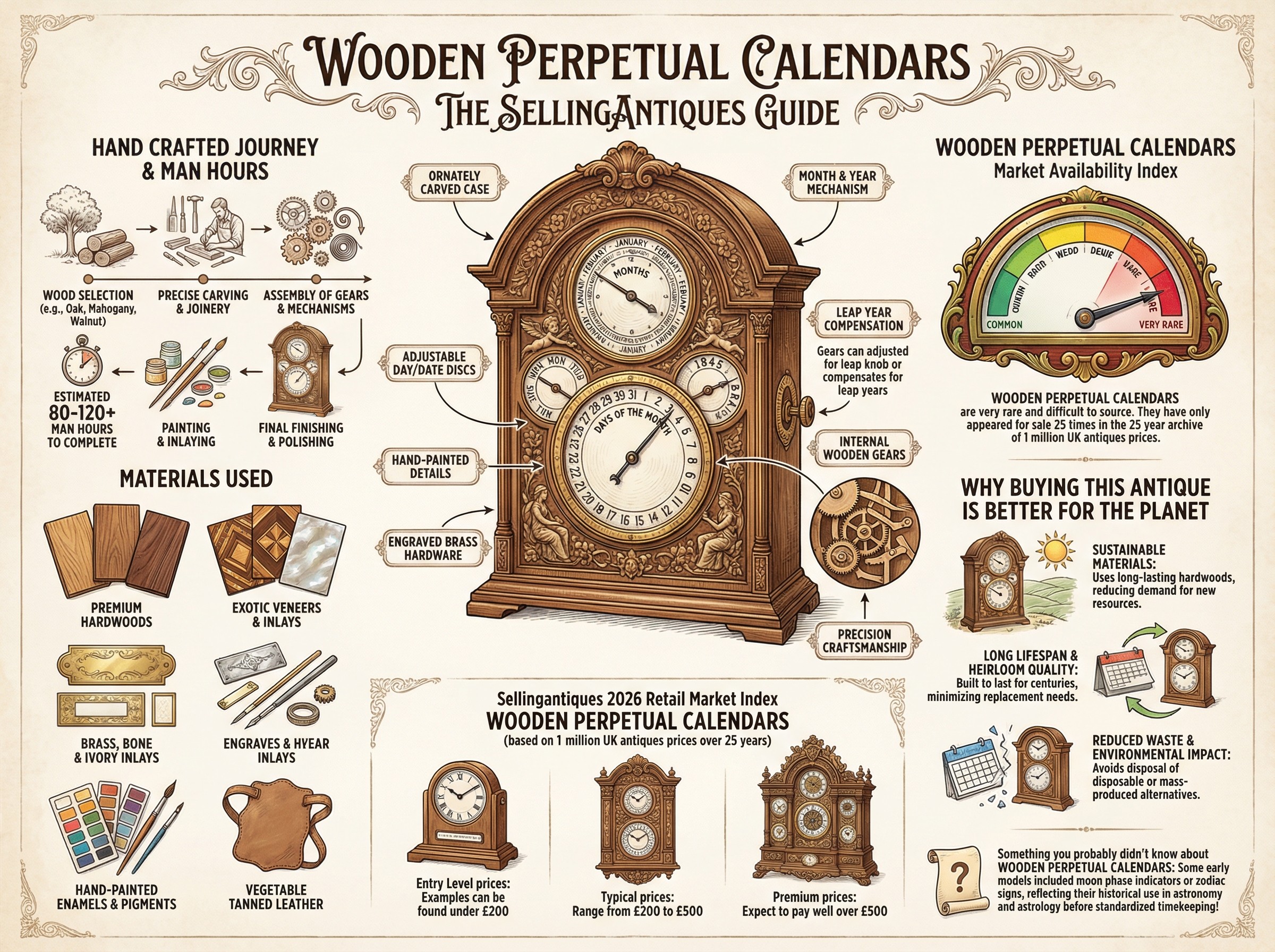 Wooden Perpetual Calendars Guide Infographic