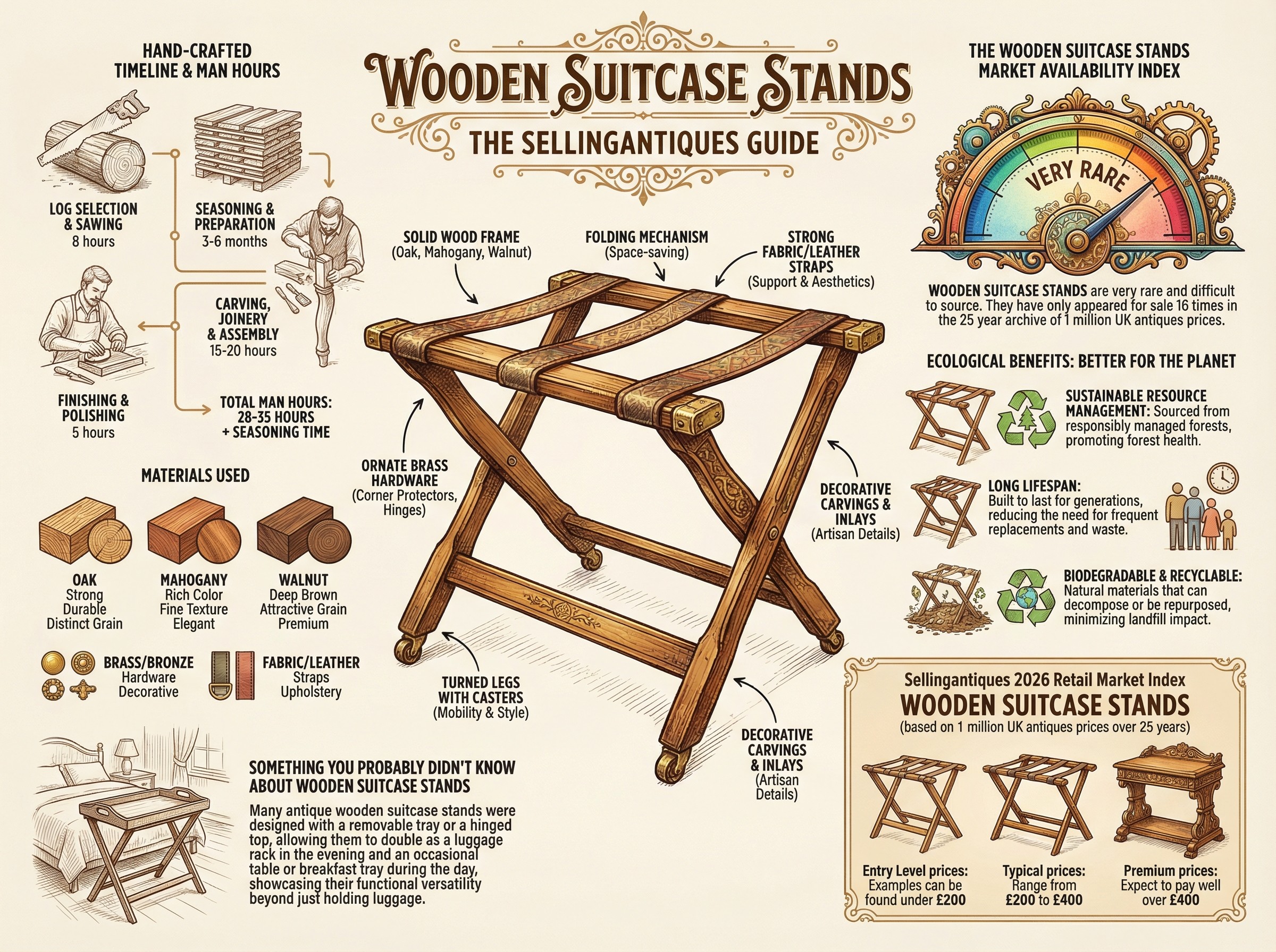Wooden Suitcase Stands Guide Infographic